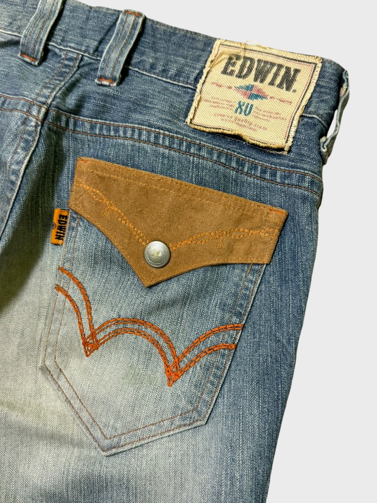 Edwin FLARED VINTAGE EDWIN CLAW MARK MUD WASH JEANS VERY RARE Size US 34 / EU 50 - 16 Thumbnail