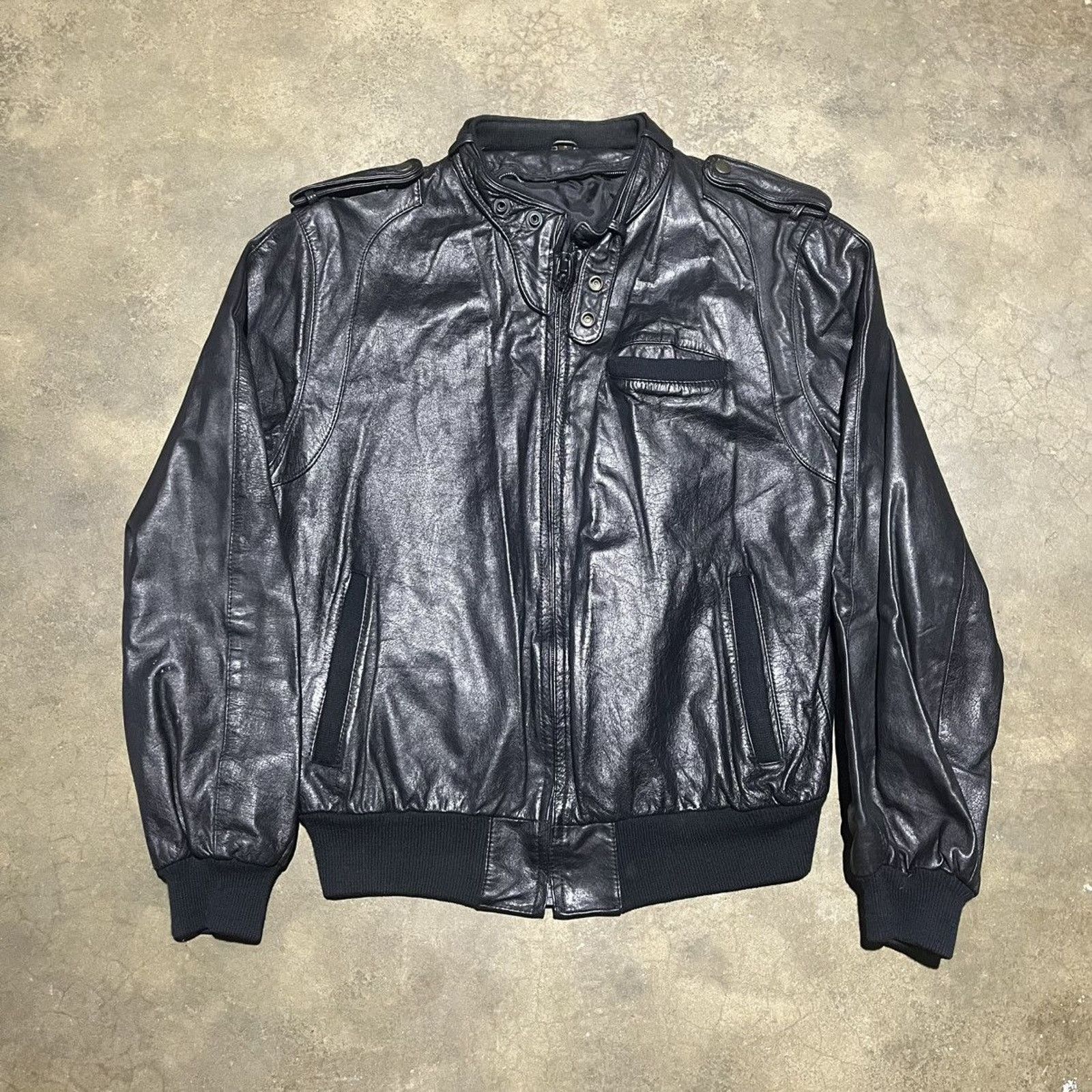 Adidas × Vintage Adidas Equipment leather jacket EQT 90s 80s