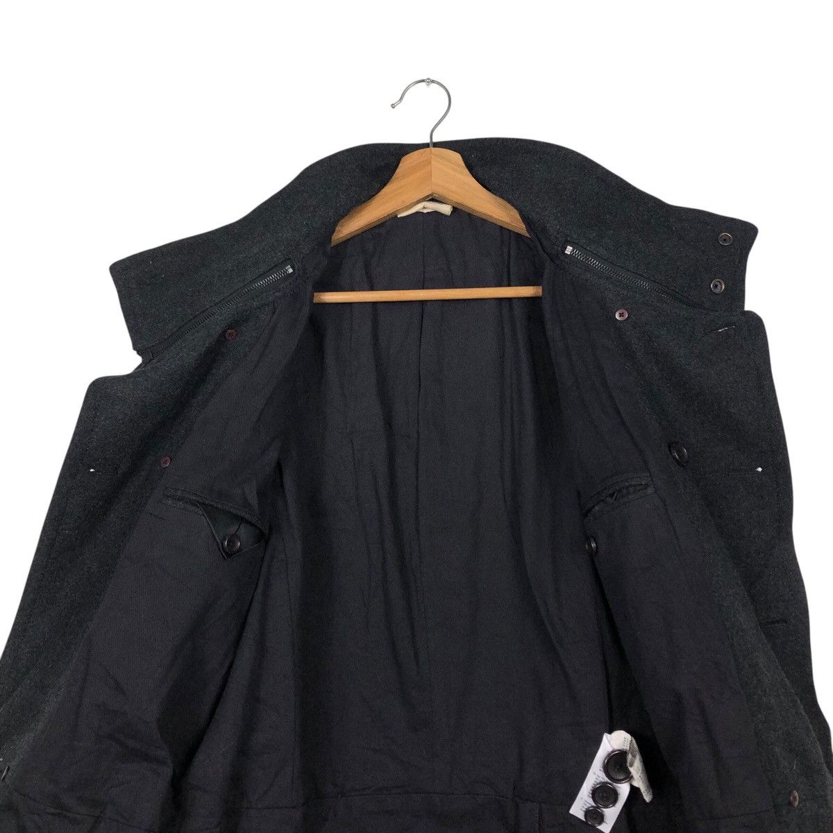 DKNY × Japanese Brand × Vintage 📌Vintage Wool Biker Jacket Rich Grey DKNY Jeans Size US S / EU 44-46 / 1 - 15 Thumbnail
