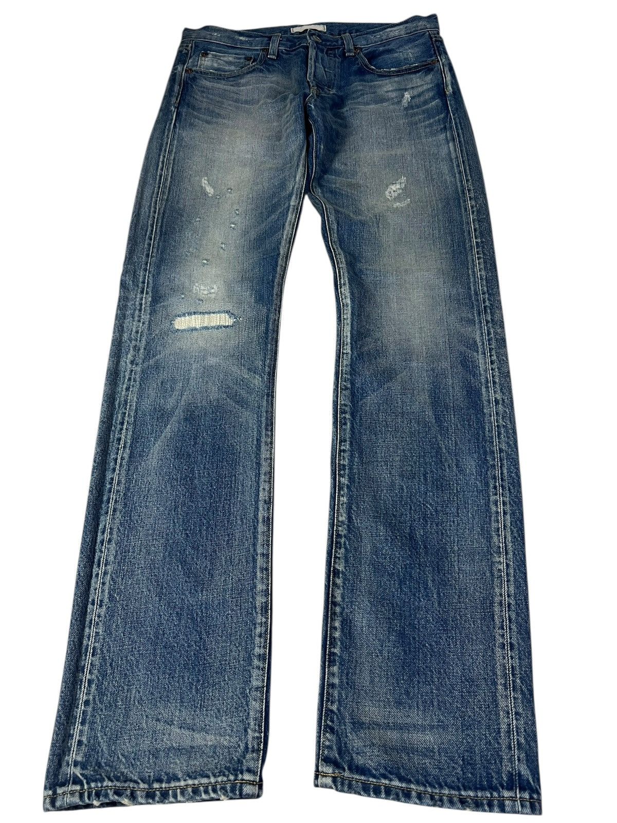 Japanese Brand Vintage Japanese Brand Selvedge Distress Denim Jean Size US 31 - 1 Thumbnail