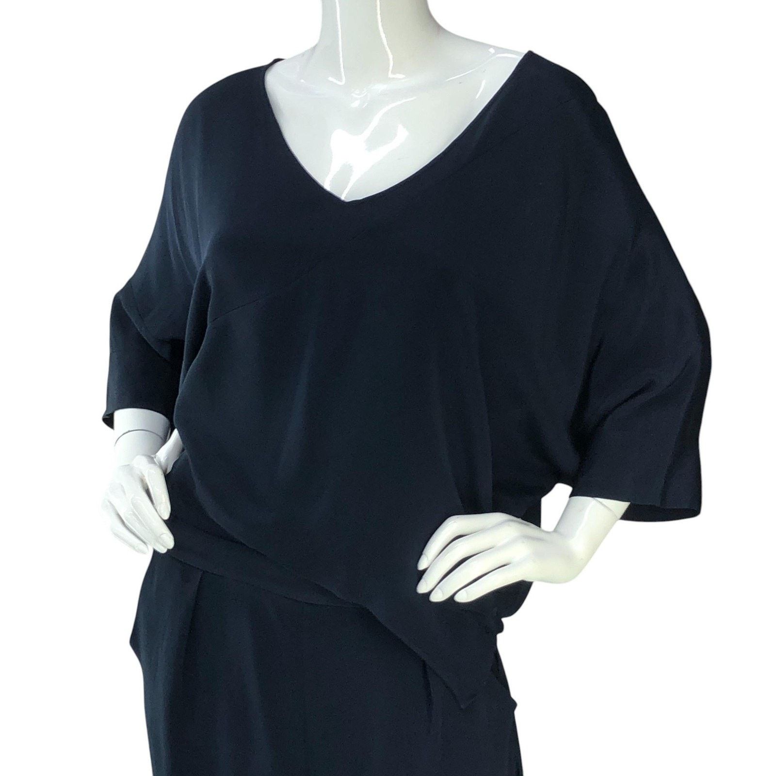 Rachel Comey Rachel Comey Jumpsuit 8 Silk Wide Leg V Neck Draped Pantsuit Size 30" / US 8 / IT 44 - 2 Thumbnail