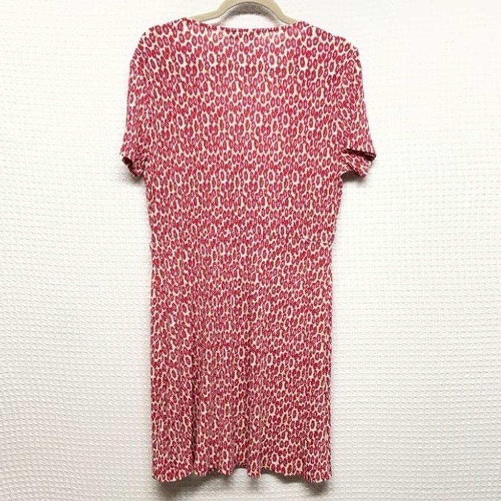 Mango Mango MNG Red Marita Retro Boho Smocked Midi Dress Women 10 Size L / US 10 / IT 46 - 7 Thumbnail