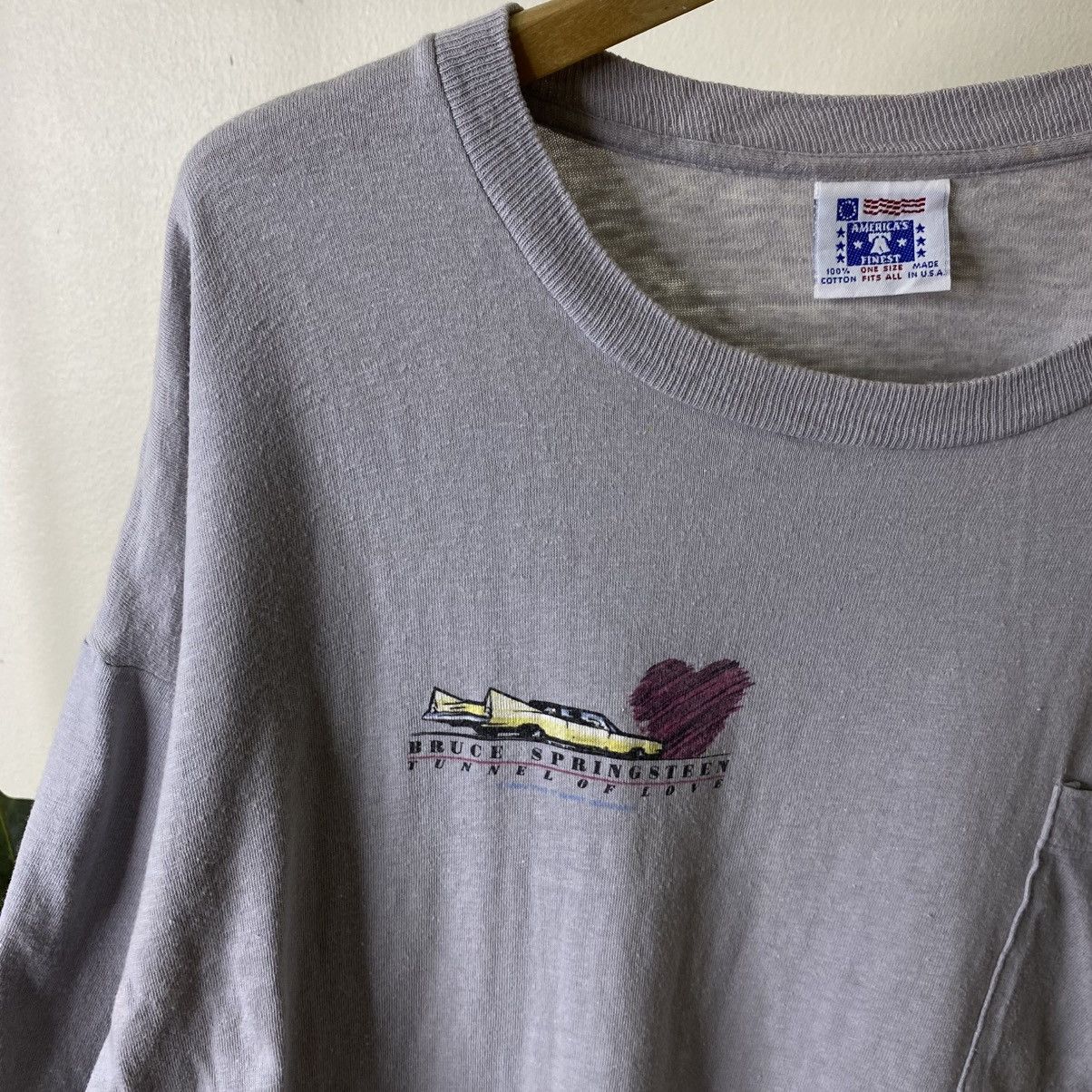 Band Tees Vintage 1987 Bruce Springsteen Tunnel Of Love Album Promo T Size US XXL / EU 58 / 5 - 2 Thumbnail