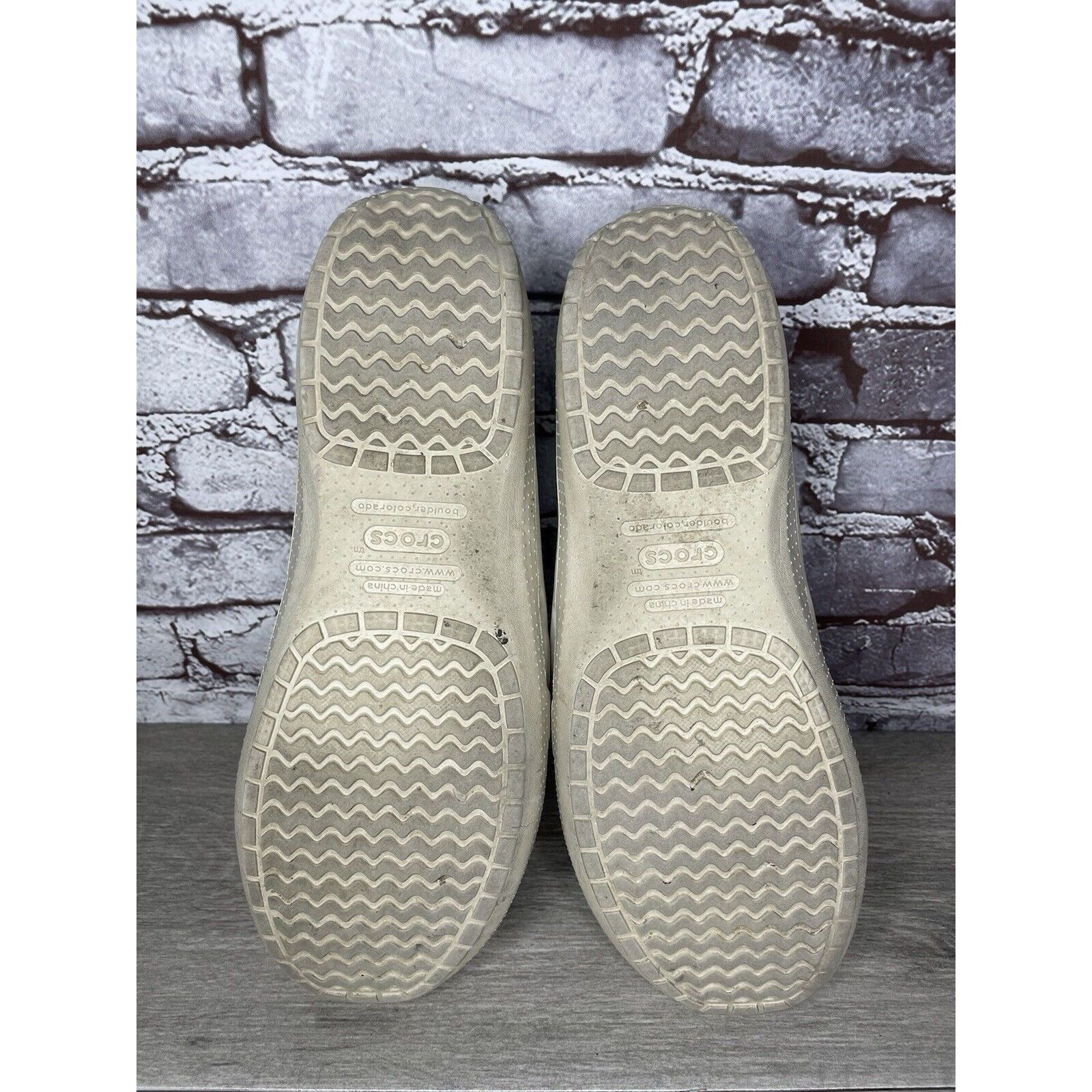 Crocs Crocs Brown Leather Vented Soles Cushioned Outdoor Loafers M Size US 12 / EU 45 - 11 Thumbnail
