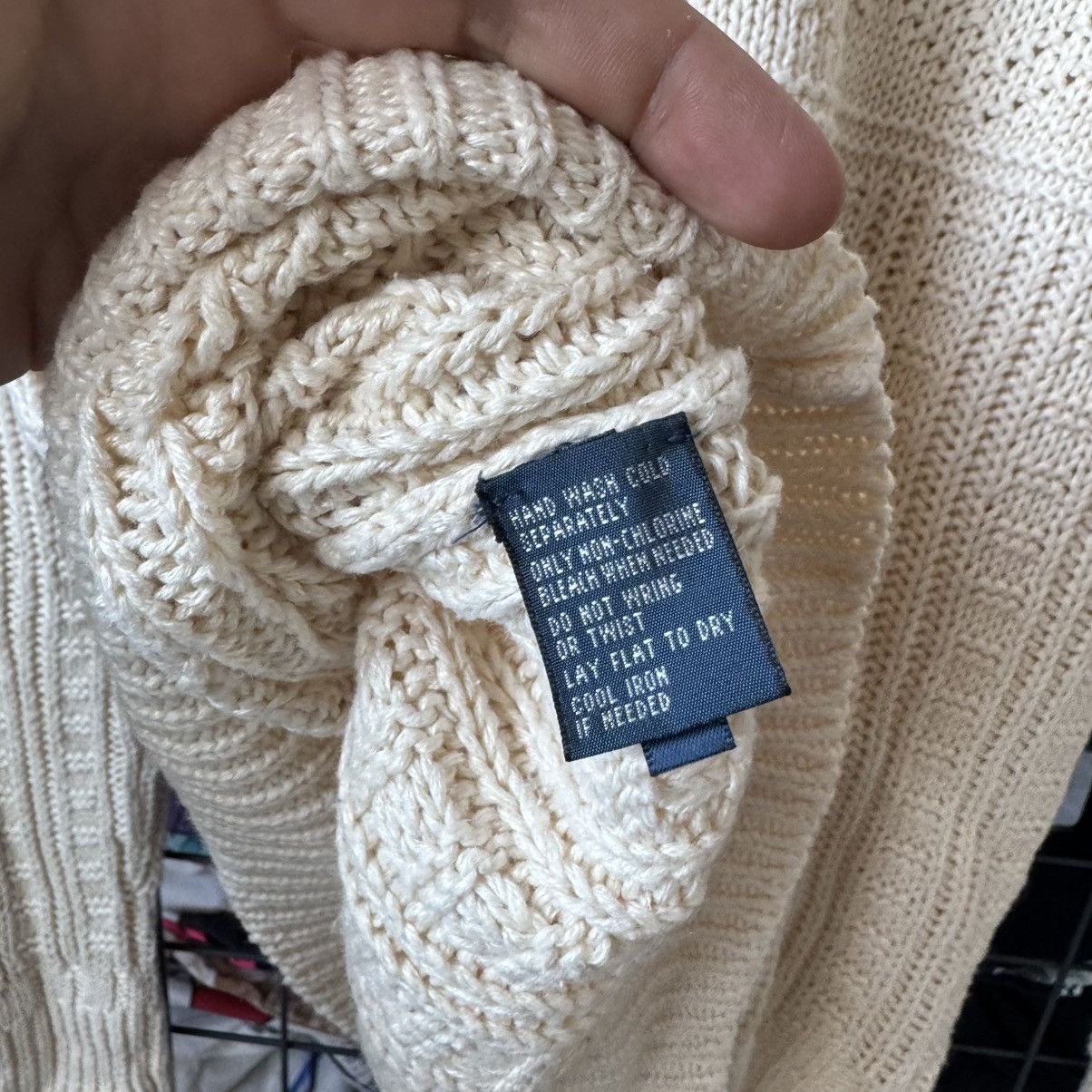 Vintage Polo Ralph Lauren Linen Cable Knit Anchor Marine Sweater Size US L / EU 52-54 / 3 - 9 Thumbnail