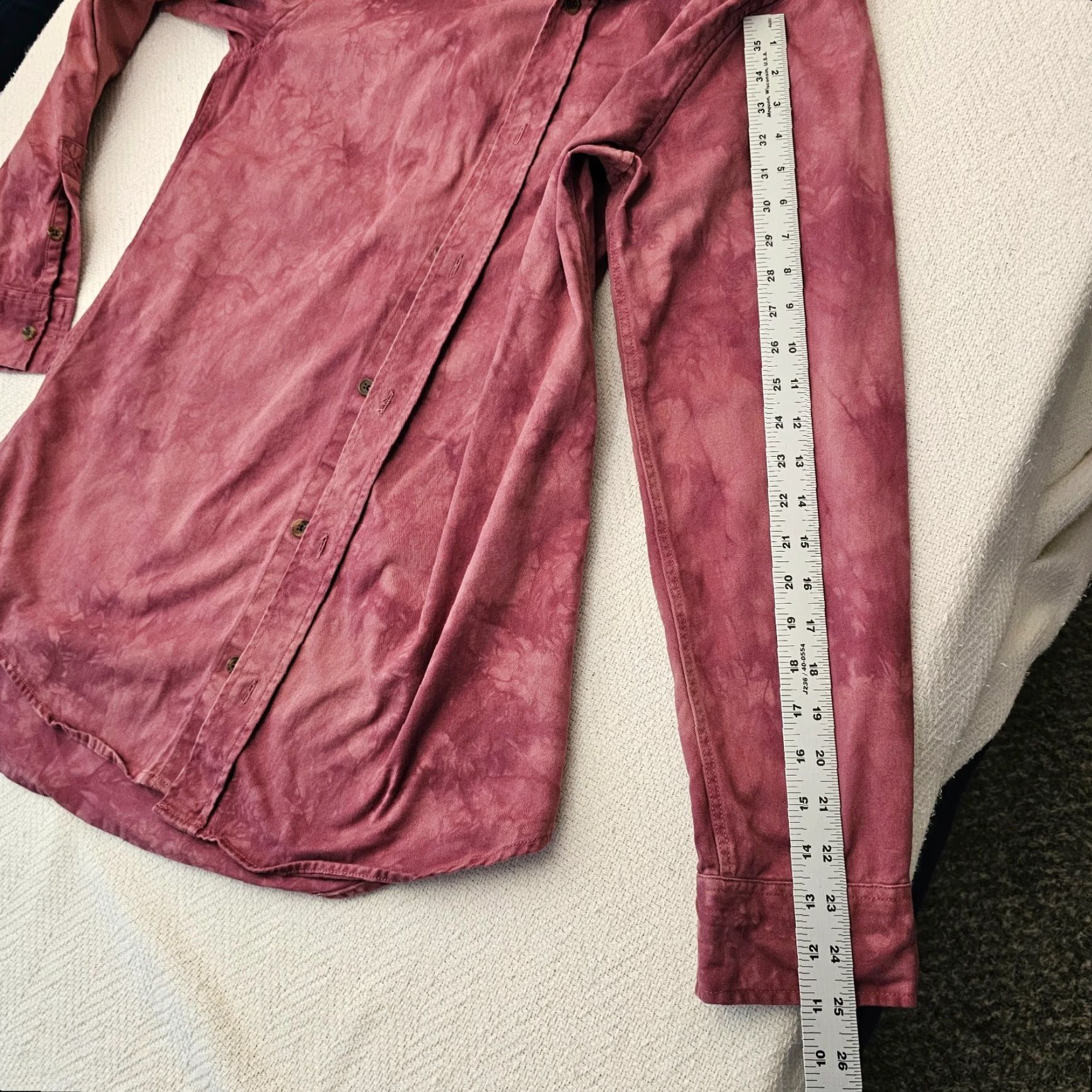 Pacsun Pacsun Brand Long Sleeve Button Down Shirt Longer Fit Men's Size Medium Red Tie Dye Button-Up PacSun Cotton Shirt Size US M / EU 48-50 / 2 - 7 Thumbnail