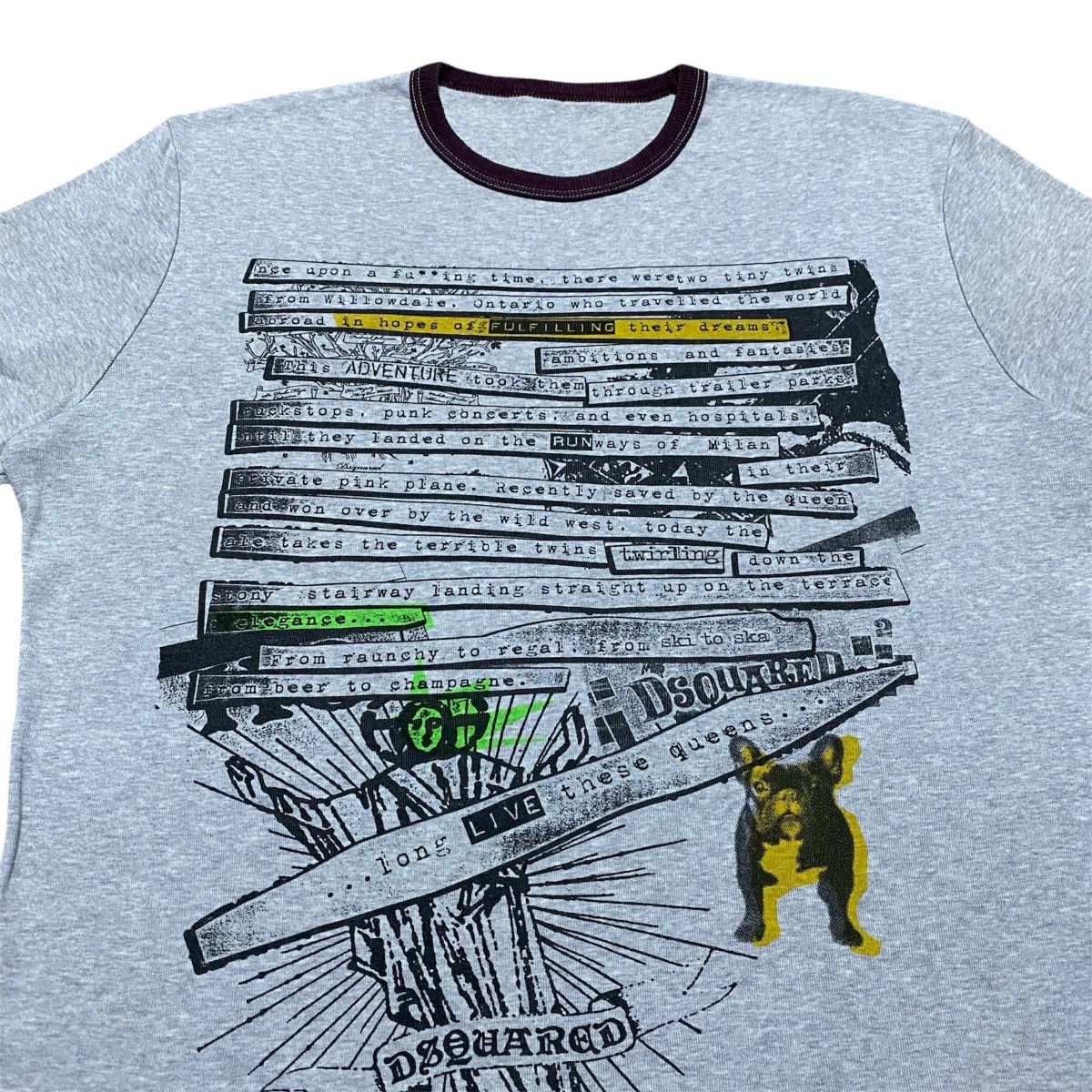 Dsquared2 Rare‼️🔥Distress Dsquared2 Ringer T-Shirt Size M / US 6-8 / IT 42-44 - 3 Thumbnail