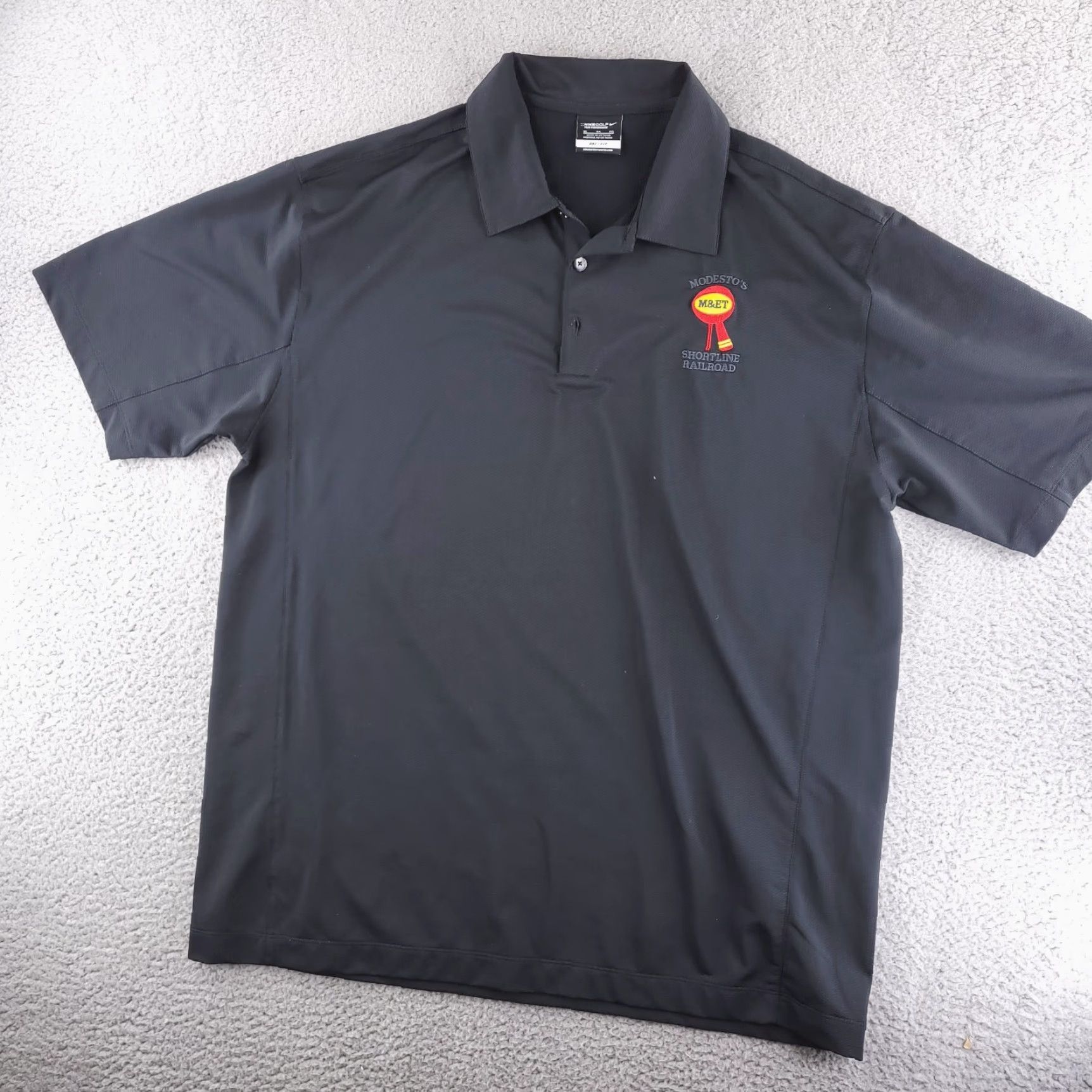 Nike Nike Golf Polo Shirt Mens XL Black Tour Performance Dry Sphere Diamond Textured Polo Size US XL / EU 56 / 4 - 2 Thumbnail