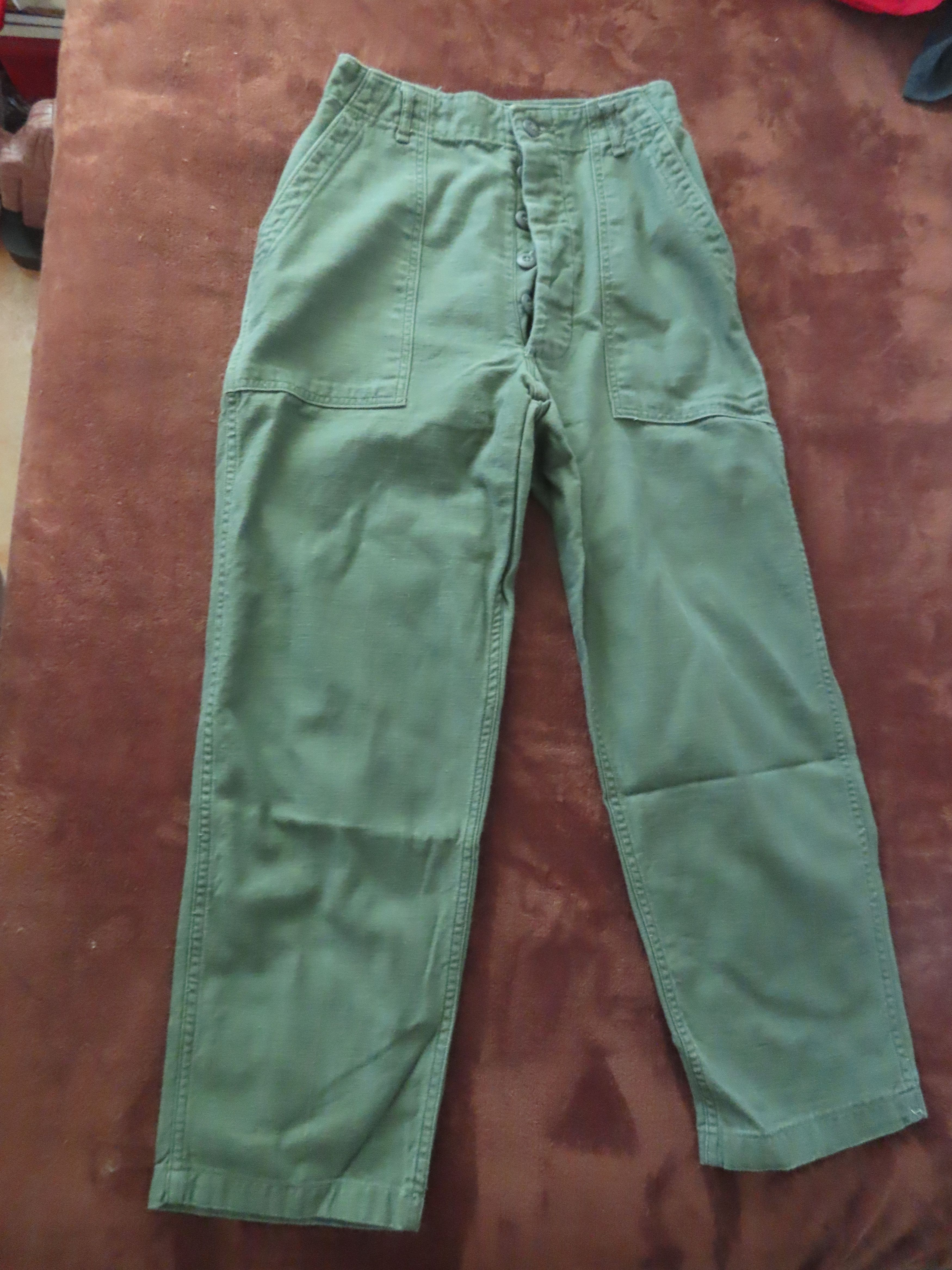 Vintage Vietnam Era Sateen Utility Pant 1972 US Army Trousers OG-107 Size US 32 / EU 48 - 1 Thumbnail