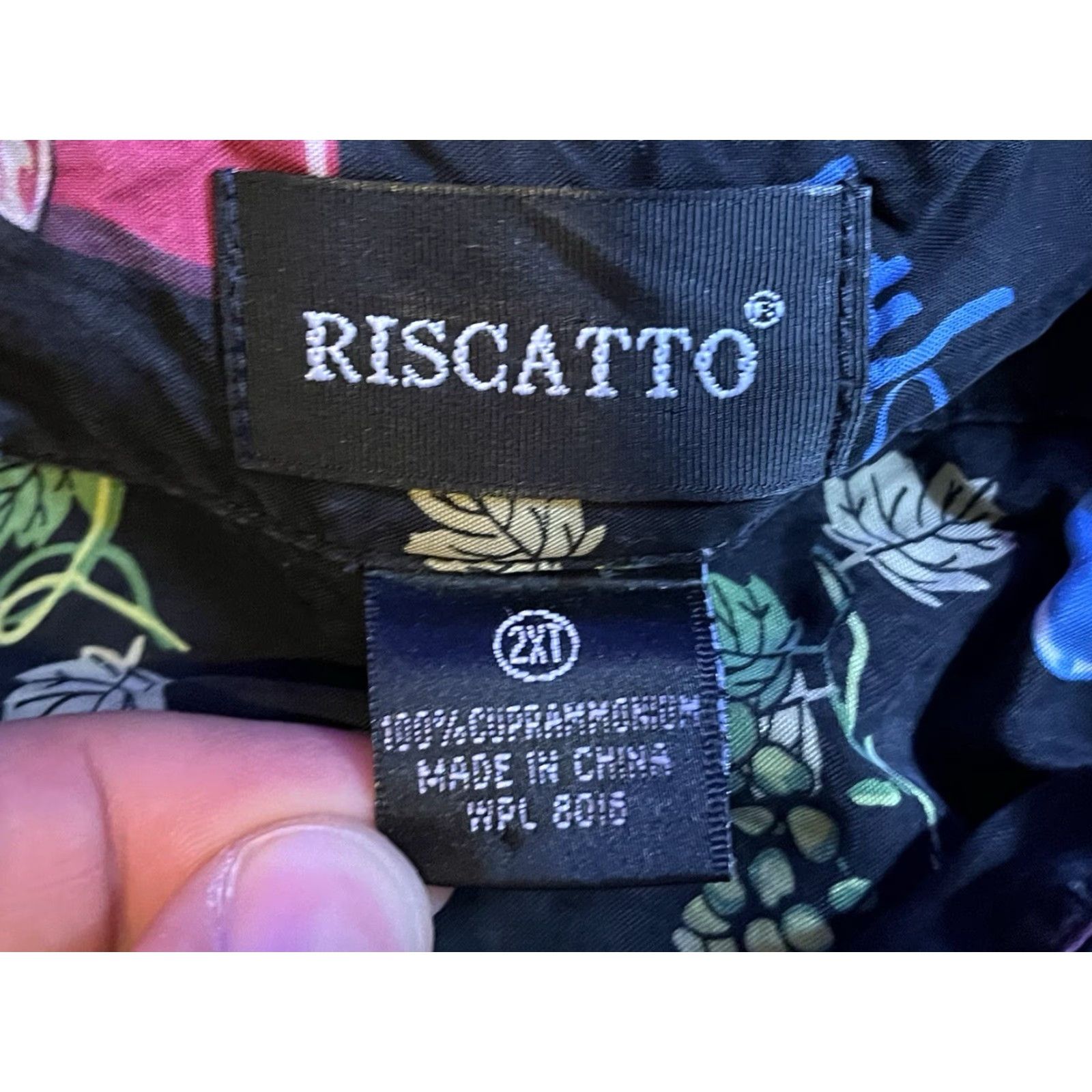 Vintage VINTAGE Riscatto Wine All Over Print Shirt Men’s 2XLT Tall Black Rayon Size US XXL / EU 58 / 5 - 4 Thumbnail