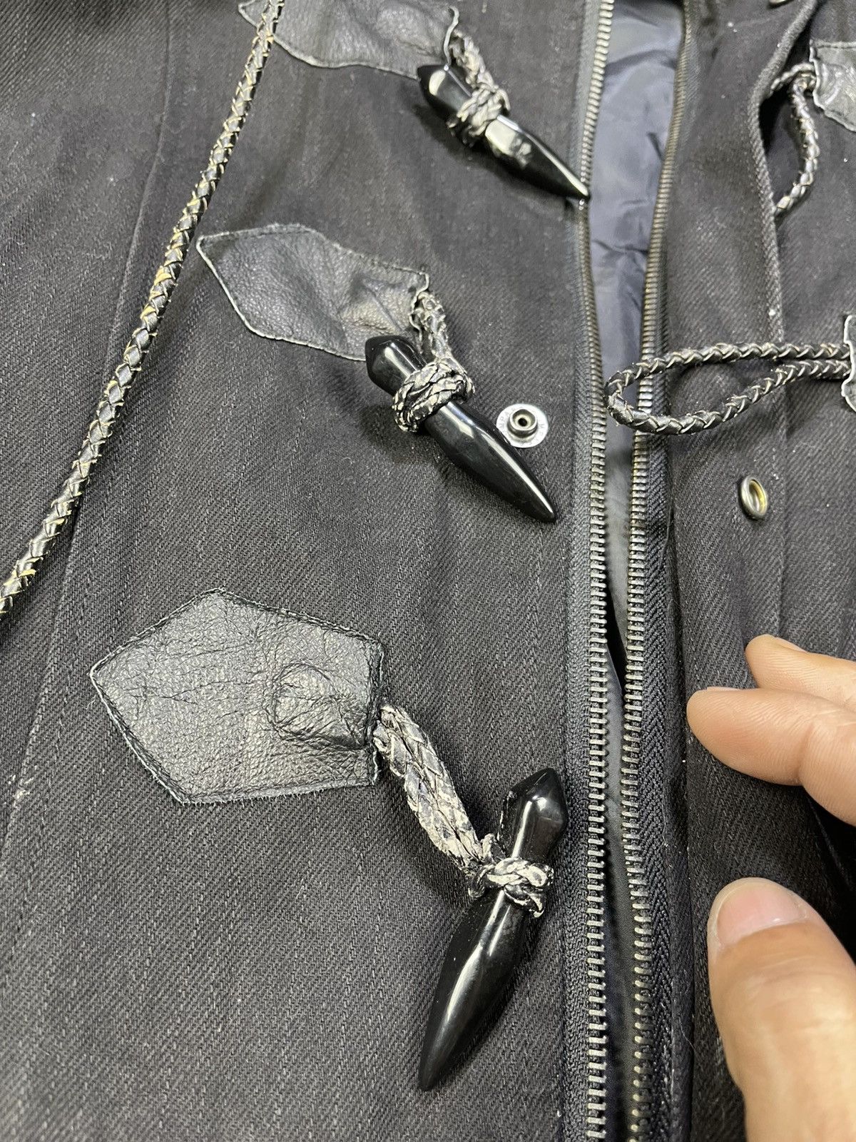 semanticdesign Semantic Design Bono Leather Tagged Toggle Long Jacket Size US M / EU 48-50 / 2 - 14 Thumbnail