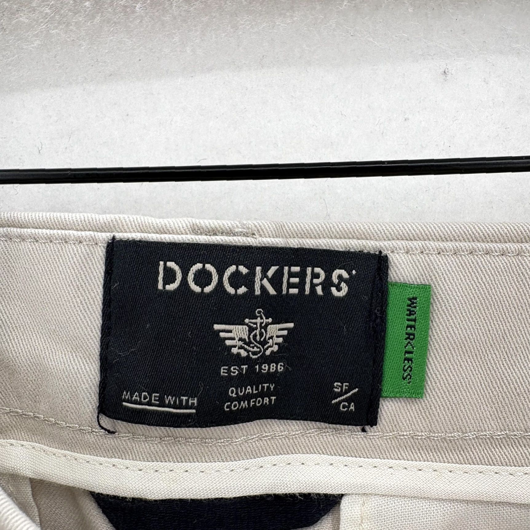 Dockers VINTAGE Dockers Pants Womens 30 Khaki Weekend Chino High Straight Ankle Stretch Workwear Size 30" / US 8 / IT 44 - 6 Thumbnail
