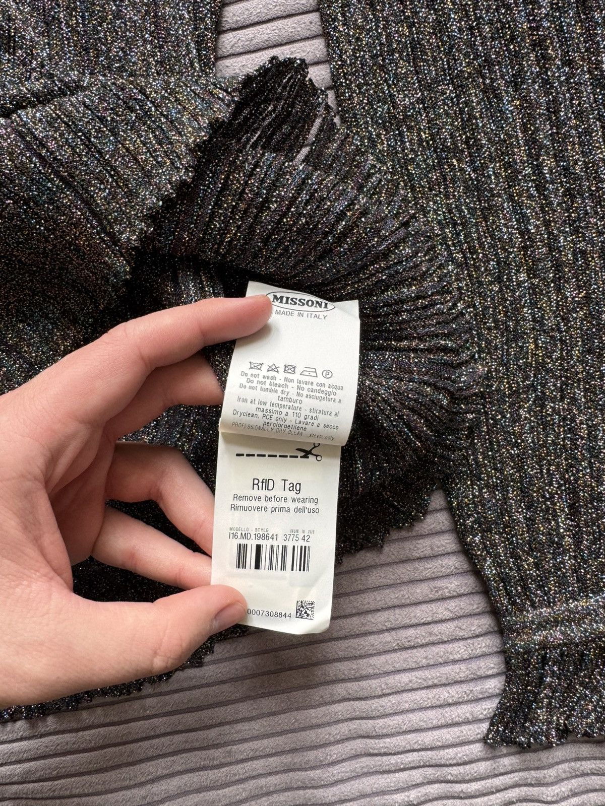 Missoni Vintage Missoni pleated glittered Tied Woman 42it Blouse Size M / US 6-8 / IT 42-44 - 10 Thumbnail