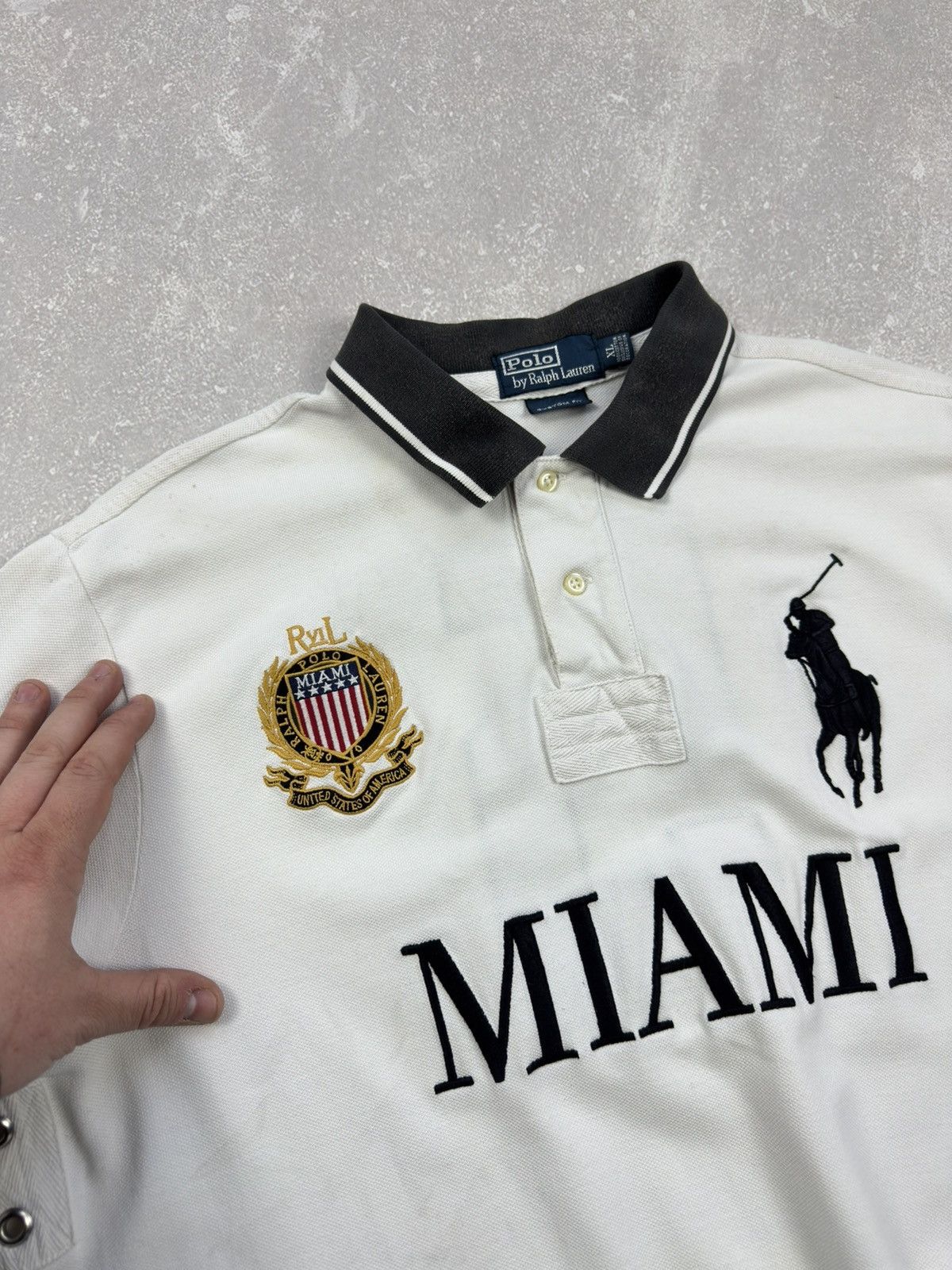 Polo Ralph Lauren Vintage Polo Ralph Lauren Miami Big Pony Chief Keef Style Size US XL / EU 56 / 4 - 9 Thumbnail