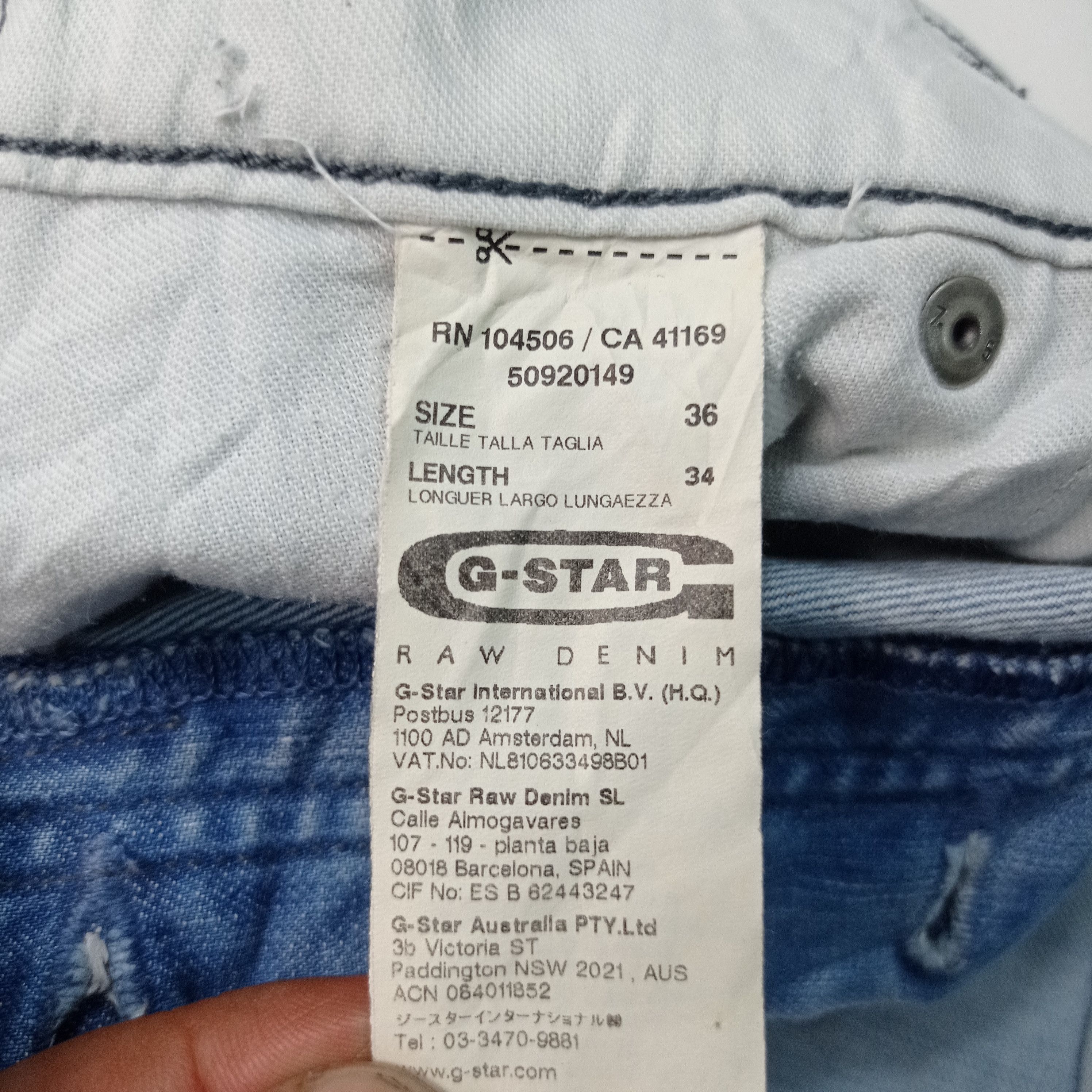 G-Star 🔥G Star Raw Buckle Back Jeans Bush Pants Size US 35 - 3 Thumbnail