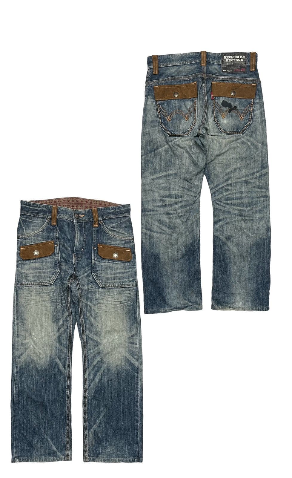 Edwin VINTAGE EDWIN EXCLUSIVE VINTAGE DISTRESSED JEANS RARE Size US 34 / EU 50 - 1 Thumbnail