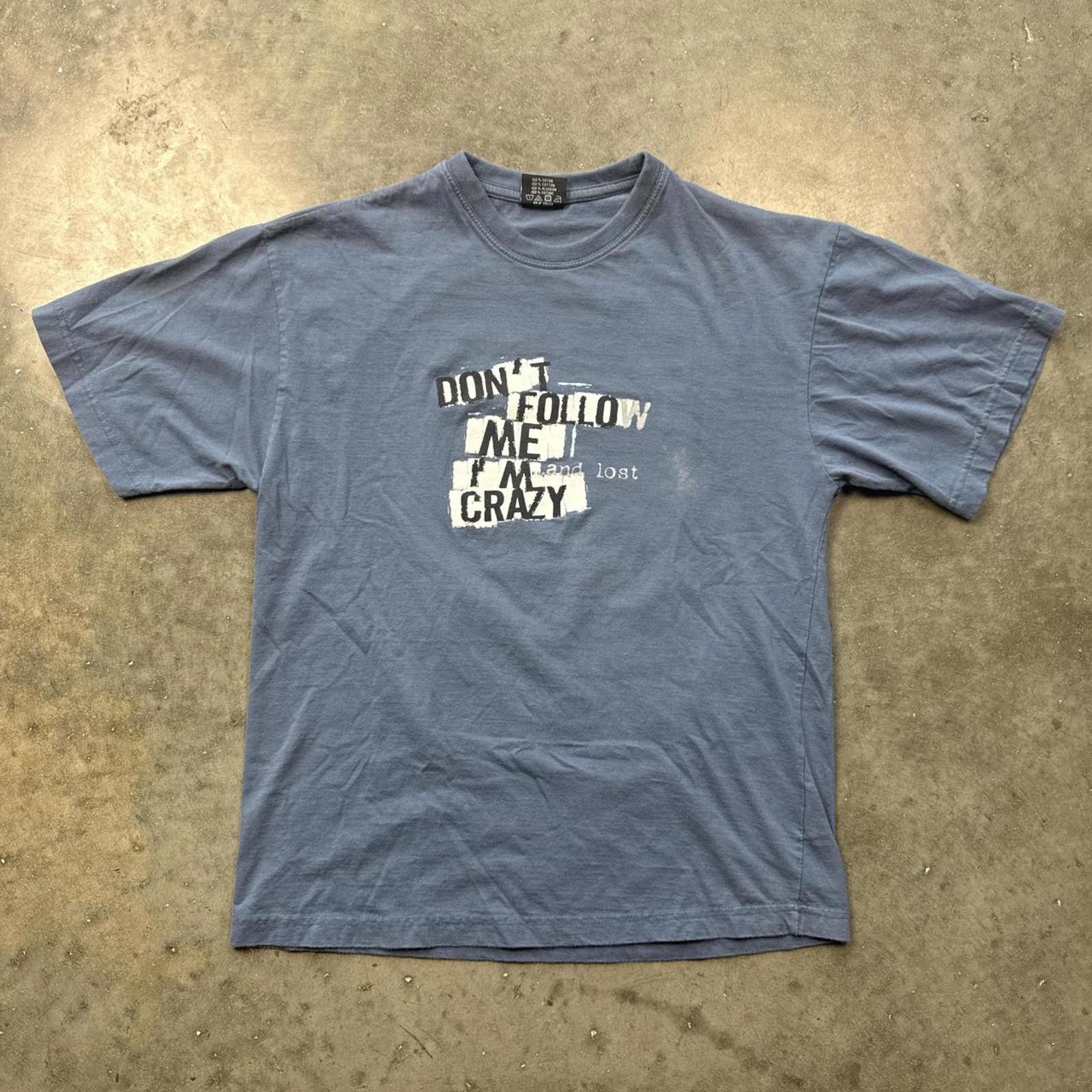 Other Blue Graphic Don't Follow Me I'm Lost Crazy Design T-Shirt Size US M / EU 48-50 / 2 - 1 Thumbnail