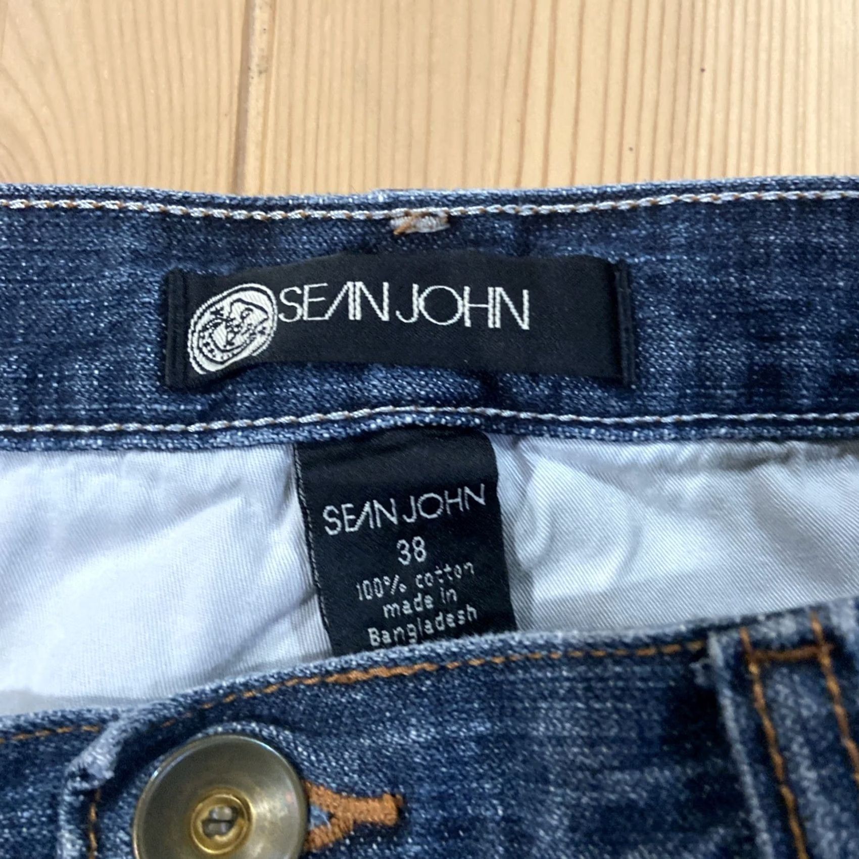 Sean John Sean John Vintage Hip Hop Baggy Jeans Short Size 38 Denim Jorts 5-Pocket Dark Blue Cotton Relaxed-Plain Streetwear Men Size US 38 / EU 54 - 3 Thumbnail