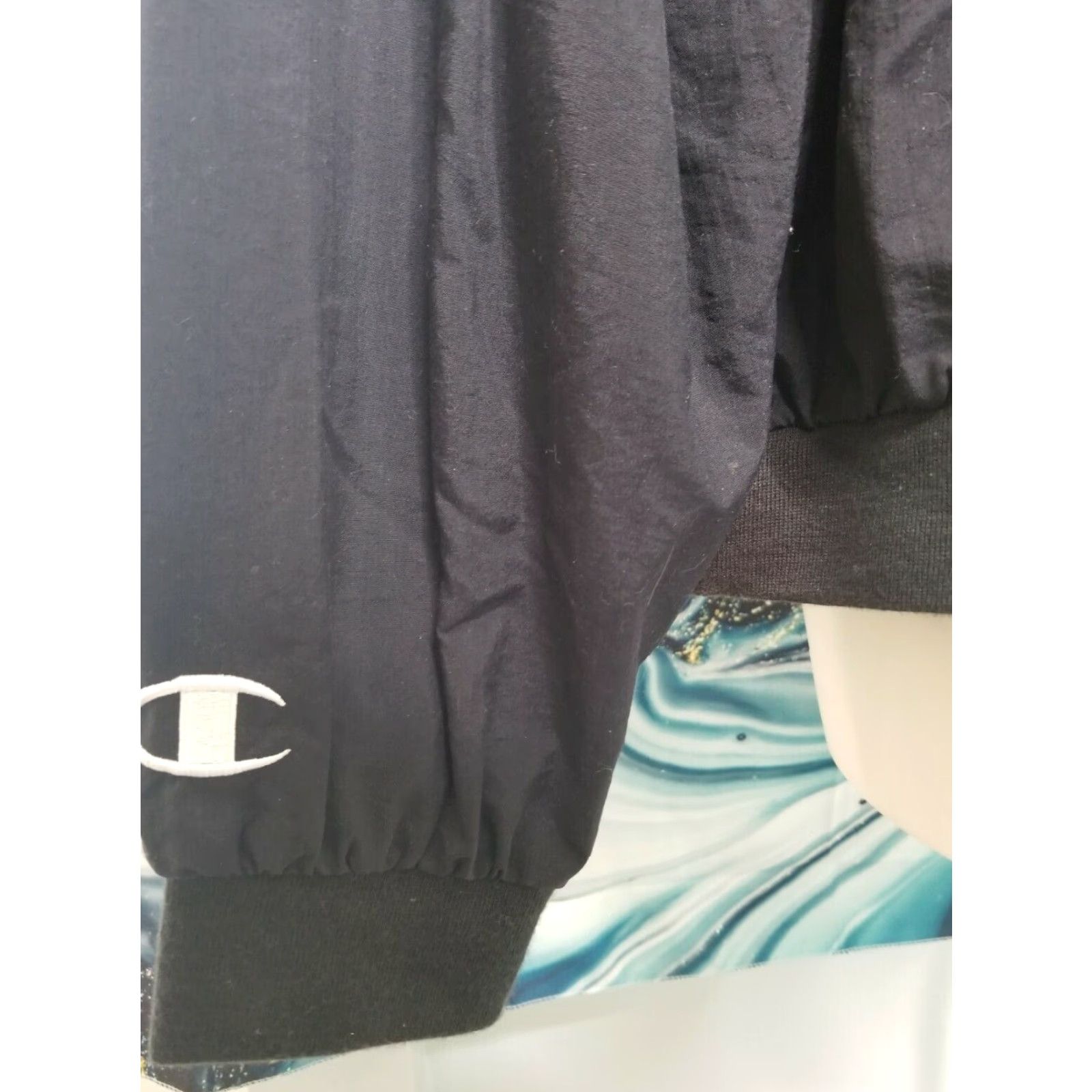 Champion VINTAGE Champion Pullover Windbreaker Jacket with Pockets Black Mens XXL Size US XXL / EU 58 / 5 - 3 Thumbnail