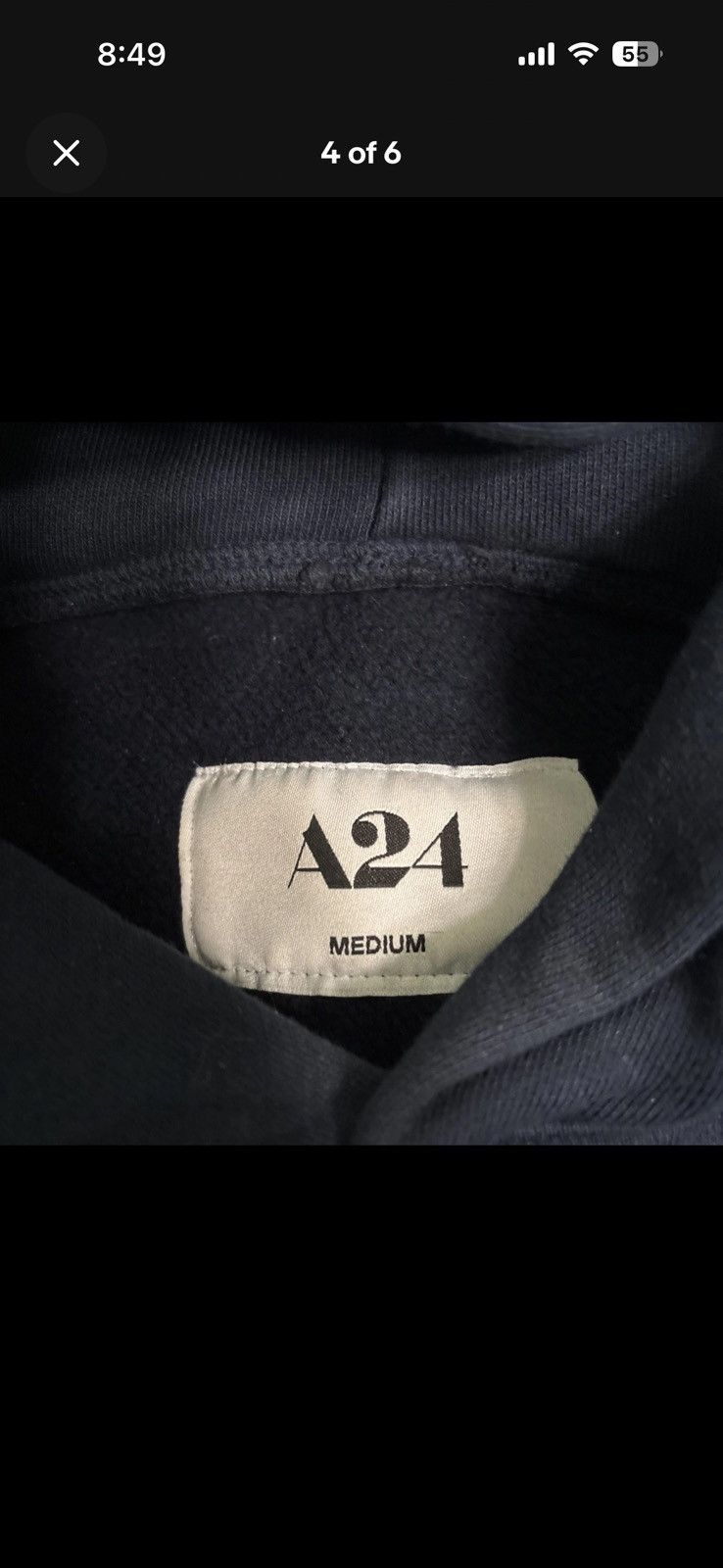 A24 A24 Logo Hoodie Medium Navy – Flower Dot Graphic Pullover Size US M / EU 48-50 / 2 - 4 Thumbnail