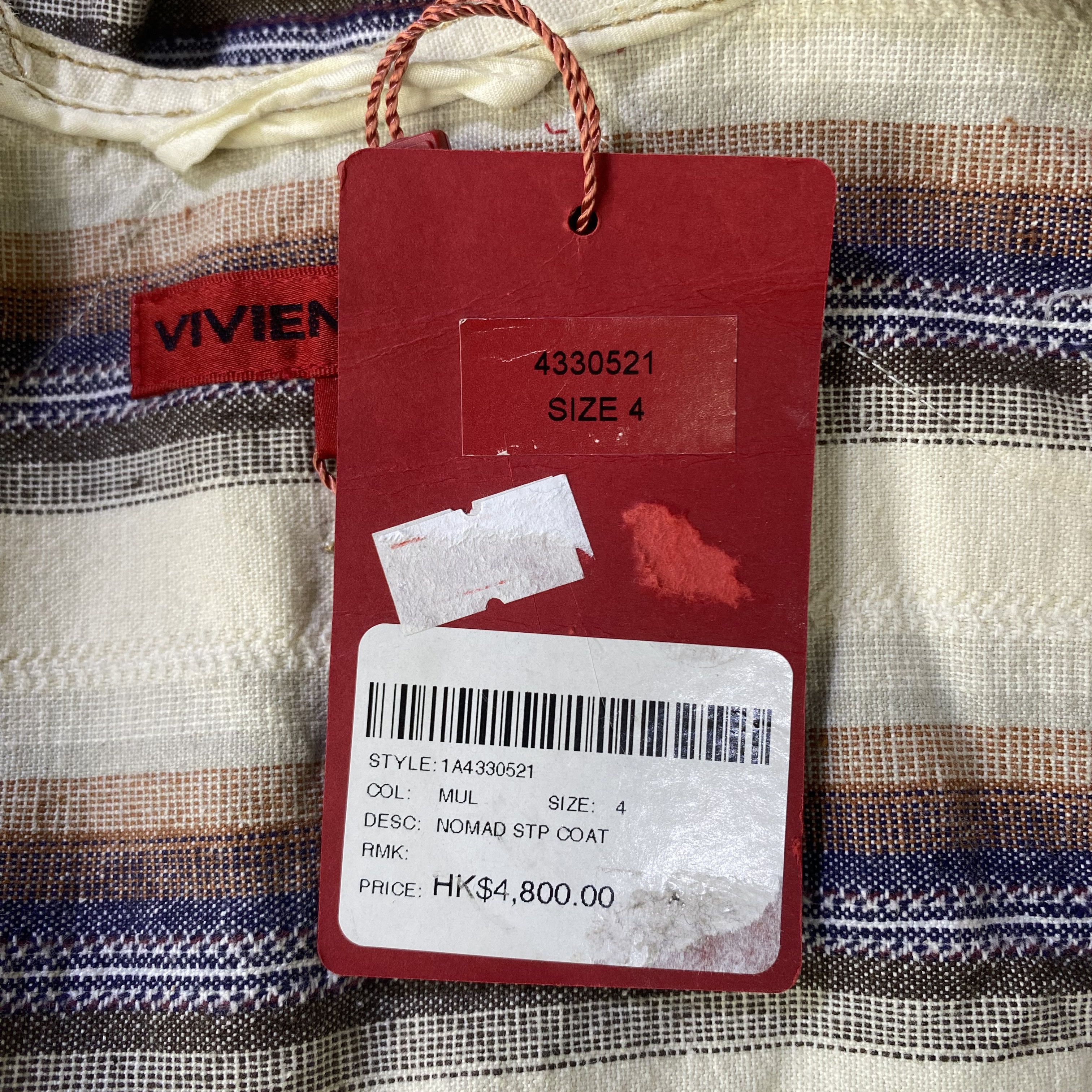 Vivienne Tam Nomad Buddha Striped Cotton Linen Jacket Coat Size S / US 4 / IT 40 - 9 Thumbnail