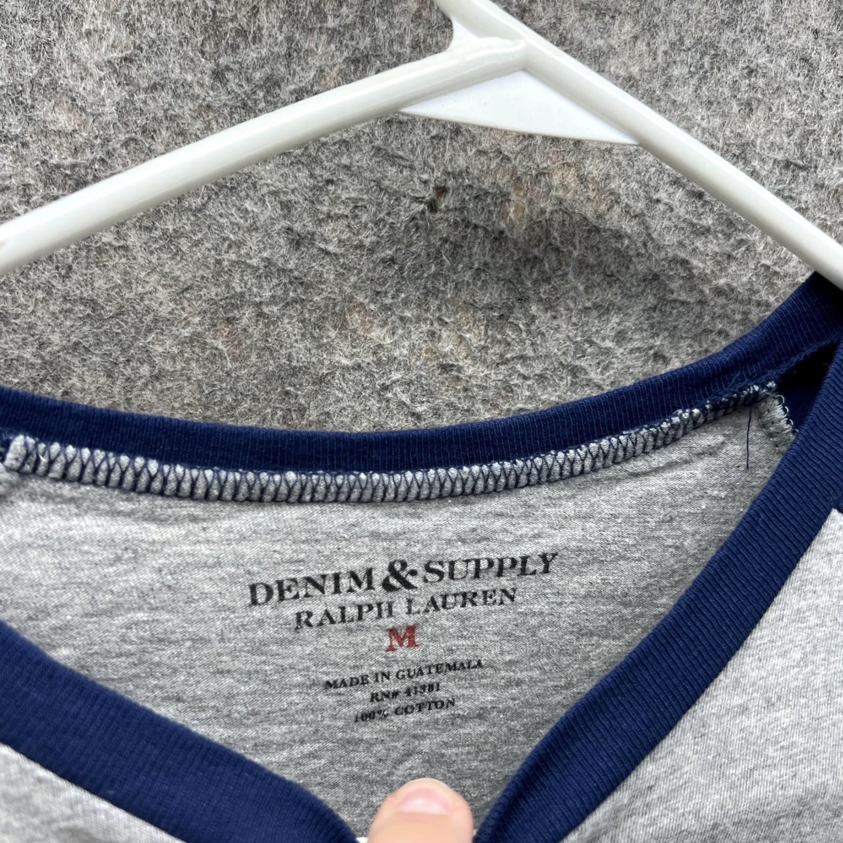 Ralph Lauren VINTAGE Denim & Supply Ralph Lauren Shirt Men Medium Gray Blue Long Sleeve USA Flag Cotton Size US M / EU 48-50 / 2 - 6 Thumbnail