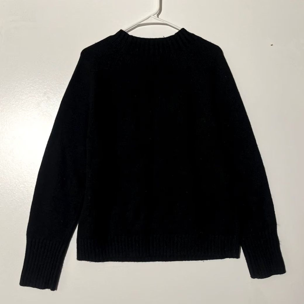 J.Crew VINTAGE J. Crew Wool Blend Black 2 Silver Button Pullover Sweater Women's Size L Size L / US 10 / IT 46 - 4 Thumbnail