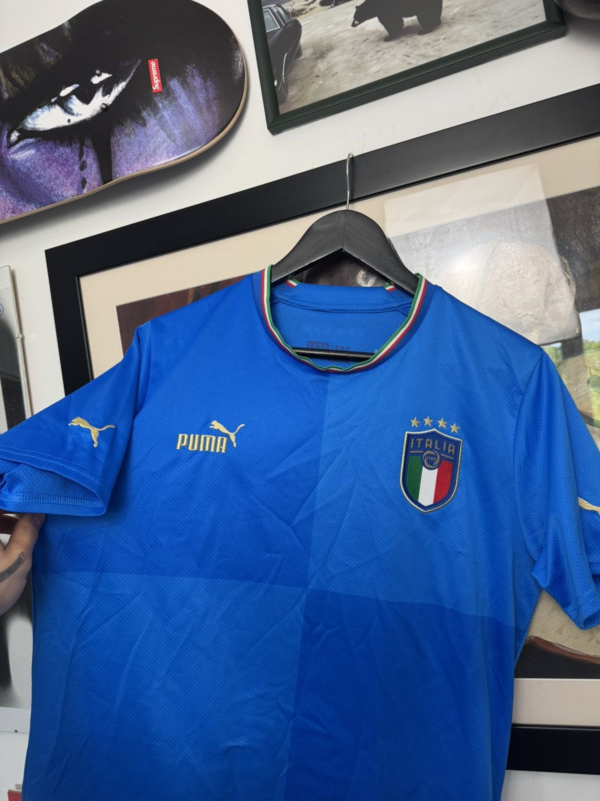 Puma Puma Italy home soccer jersey football shirt rare vintage Size US M / EU 48-50 / 2 - 3 Thumbnail
