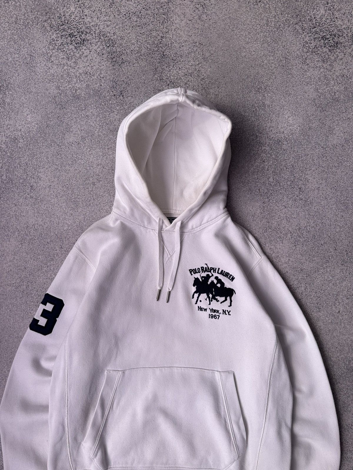 Polo Ralph Lauren × Vintage Vintage Polo Ralph Lauren New York Club White Hoodie Size US S / EU 44-46 / 1 - 4 Thumbnail