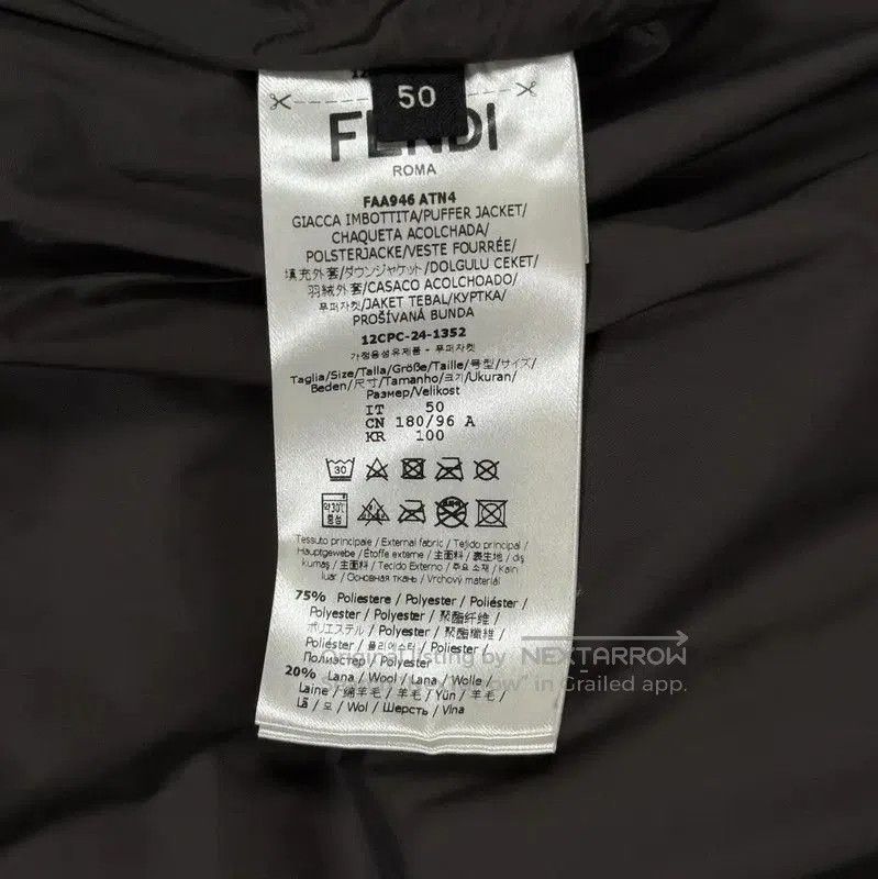 Fendi Fendi Brown Polyester Men's Puffer Jacket . Size US L / EU 52-54 / 3 - 4 Thumbnail