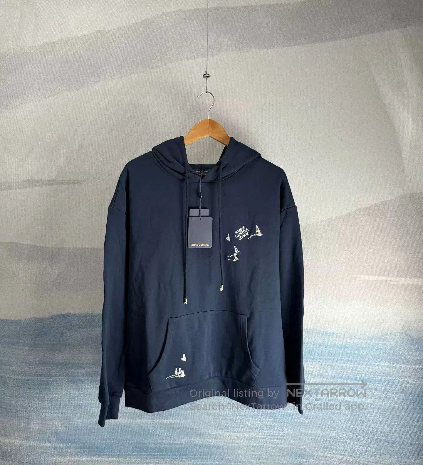 Louis Vuitton Louis Vuitton Navy Printed Hoodie Size L. Size US L / EU 52-54 / 3 - 1 Thumbnail