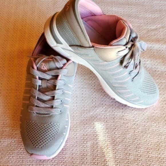 Vintage ZEBA Sz. 12 Silver & Lt. Pink Hands Free Plantar Fasciitis A Size US 12 / IT 42 - 1 Thumbnail