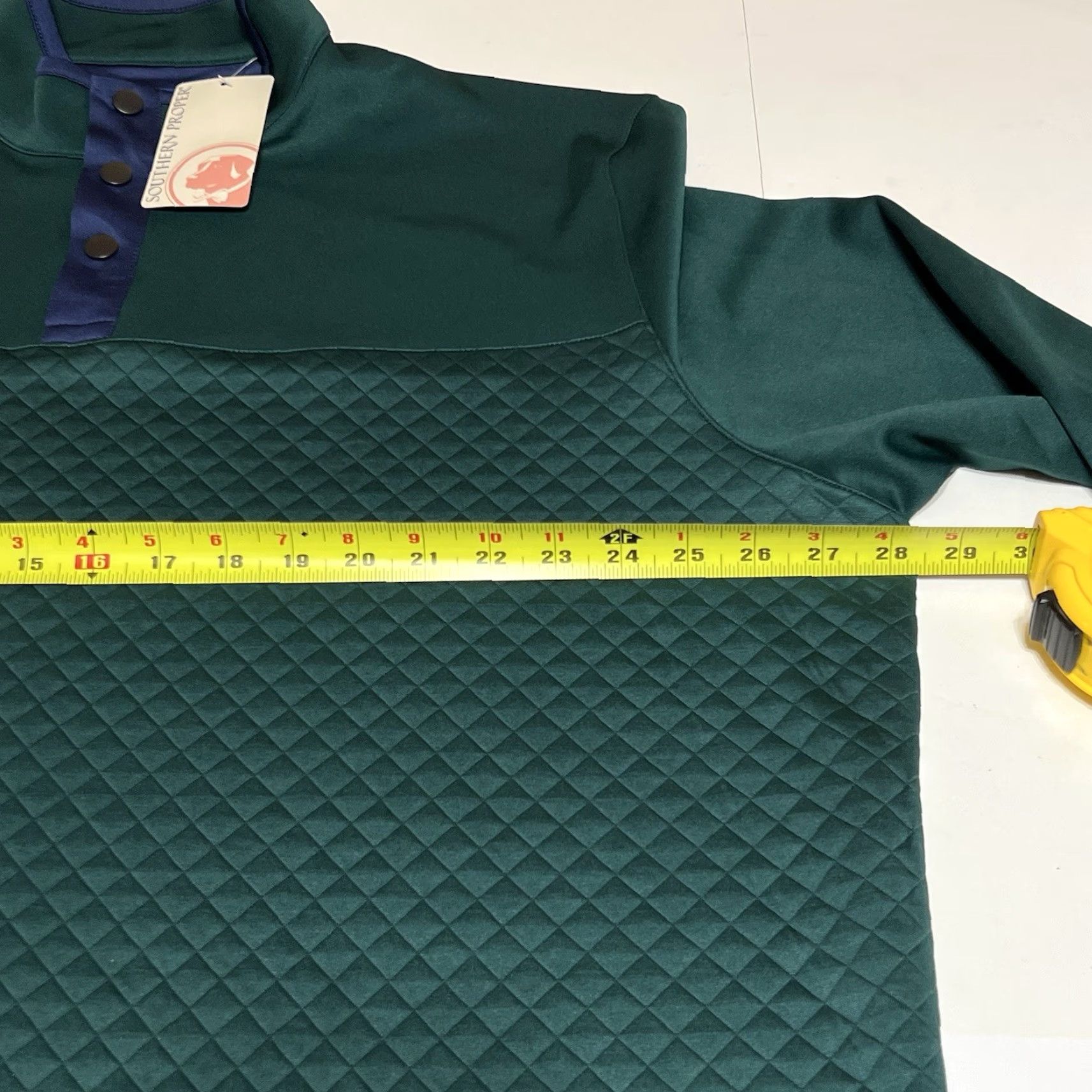 Southern Proper Southern Proper Mens XXL Pullover 1/4 Snap Button Green Sweater NWT Shirt? Size US XXL / EU 58 / 5 - 6 Thumbnail