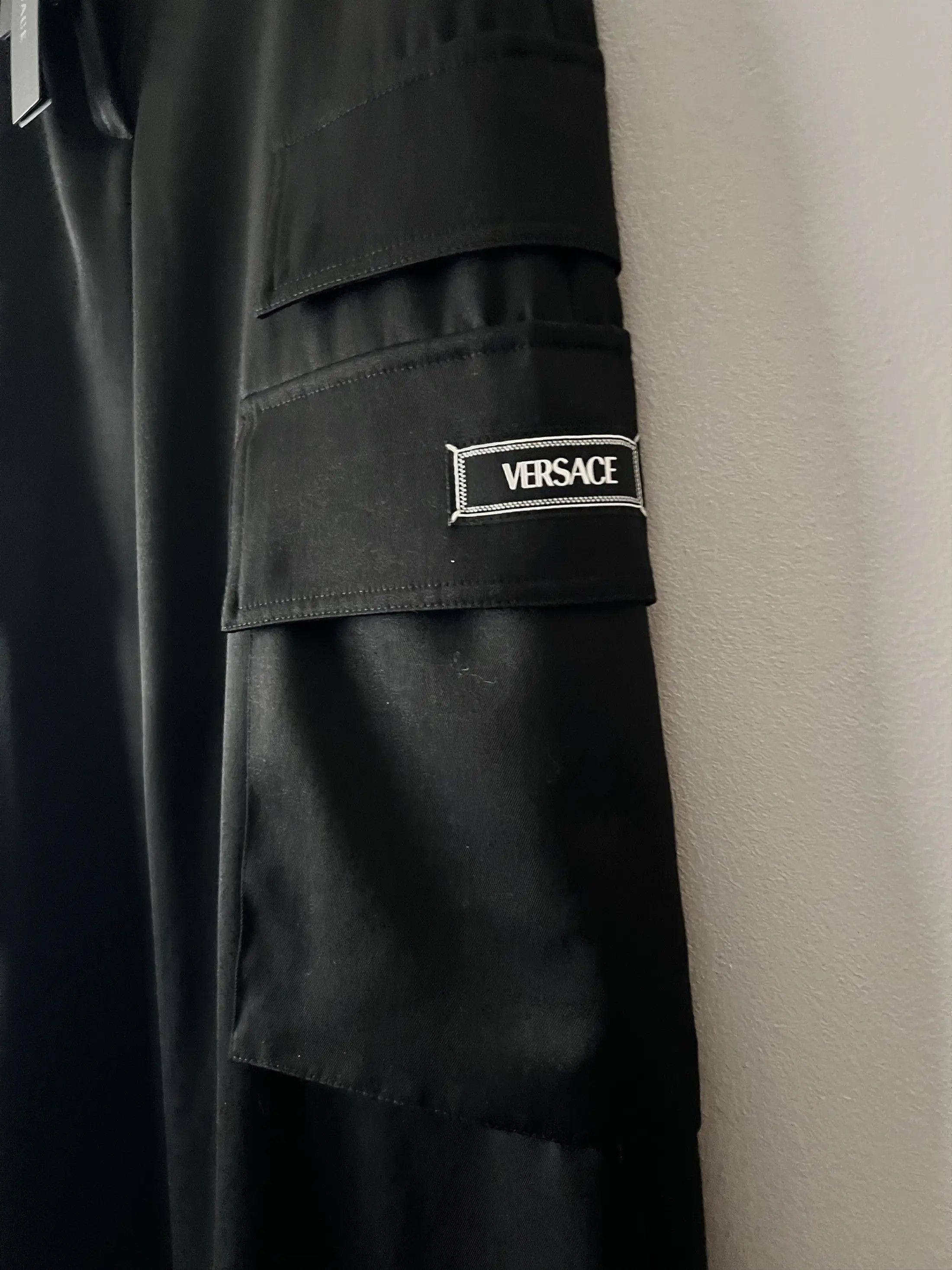 Versace Virgin Wool Cargo Pants Palazzo Design Size 26" / US 2 / IT 38 - 5 Thumbnail