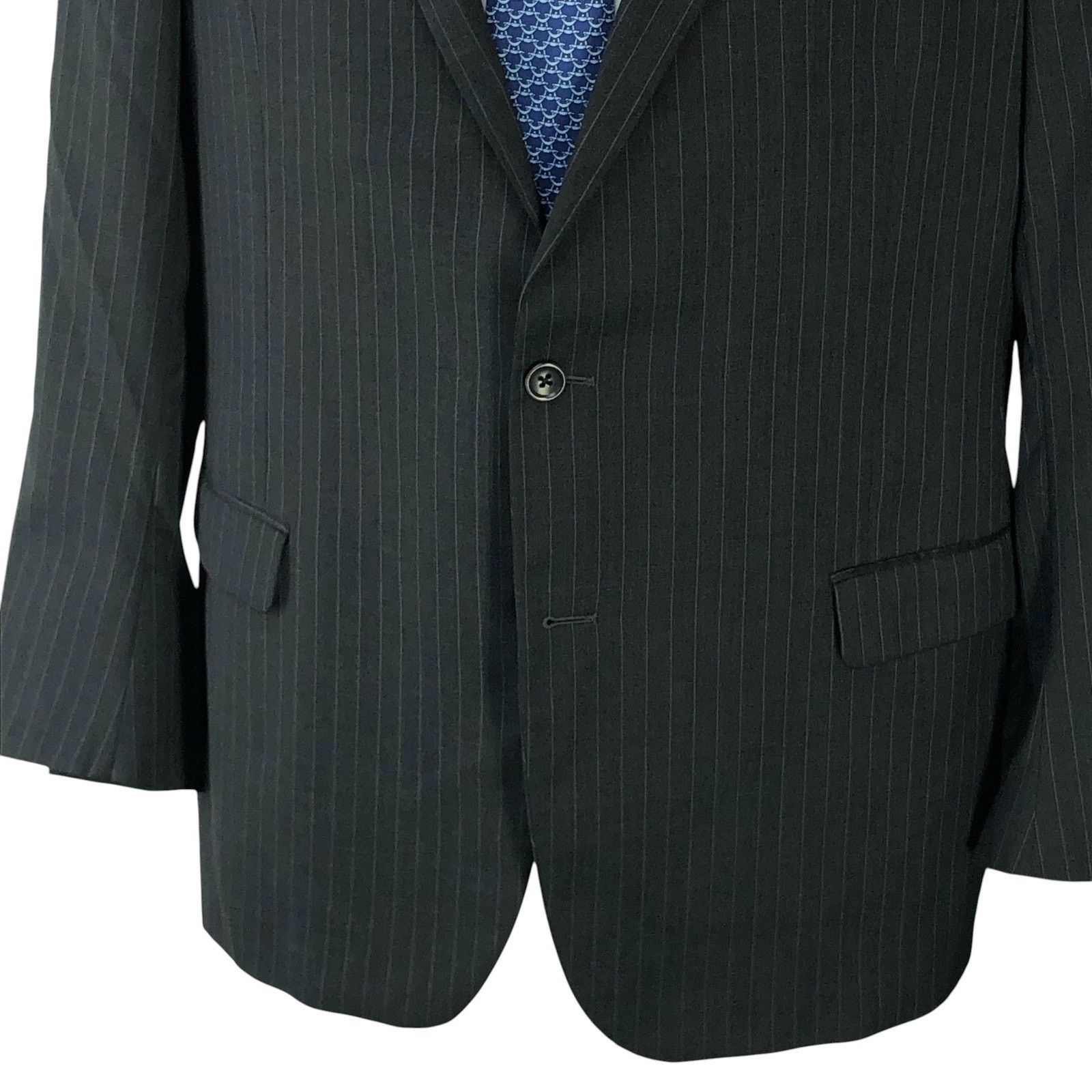Brooks Brothers Brooks Brothers 1818 Sz 46L Suit Drop 5 Pinstripe *TINY FLAW Size 46L - 3 Thumbnail