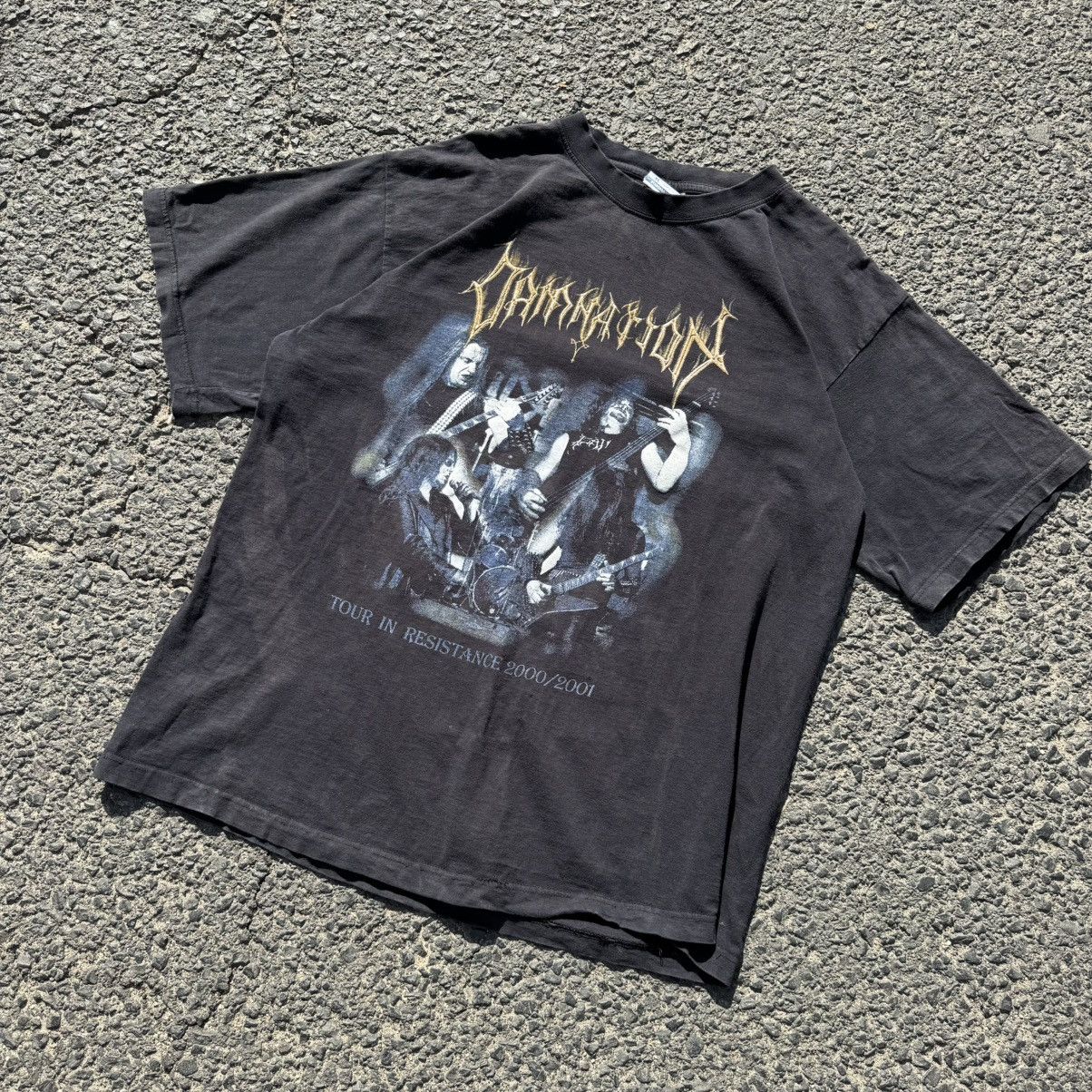 Band Tees Vintage Damnation Polish Thrashed Metal Band Tee Washed Size US L / EU 52-54 / 3 - 15 Thumbnail