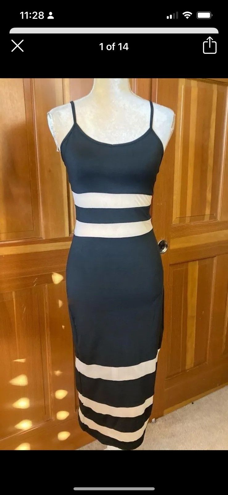 Designer × Other Nwt, Lavishly Paris Elegant Spaghetti Strap Bodycon Dress Size S / US 4 / IT 40 - 5 Thumbnail