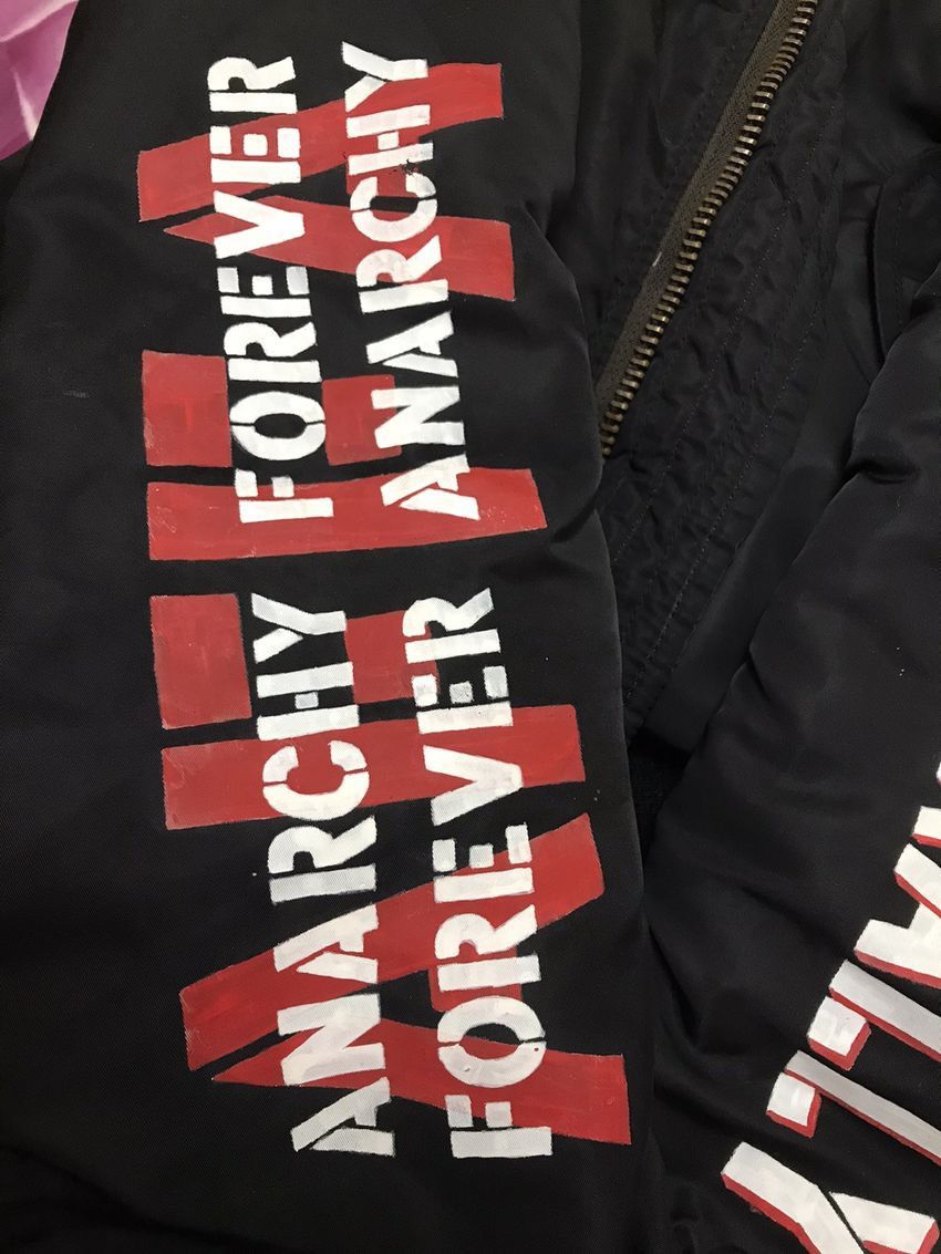 A.F.F.A. × Hiroshi Fujiwara × Jun Takahashi ☠️SOLD☠️AFFA ANARCHYFOREVER FOREVER ANARCHY MA-1 Bomber Jacket Size US XL / EU 56 / 4 - 13 Thumbnail