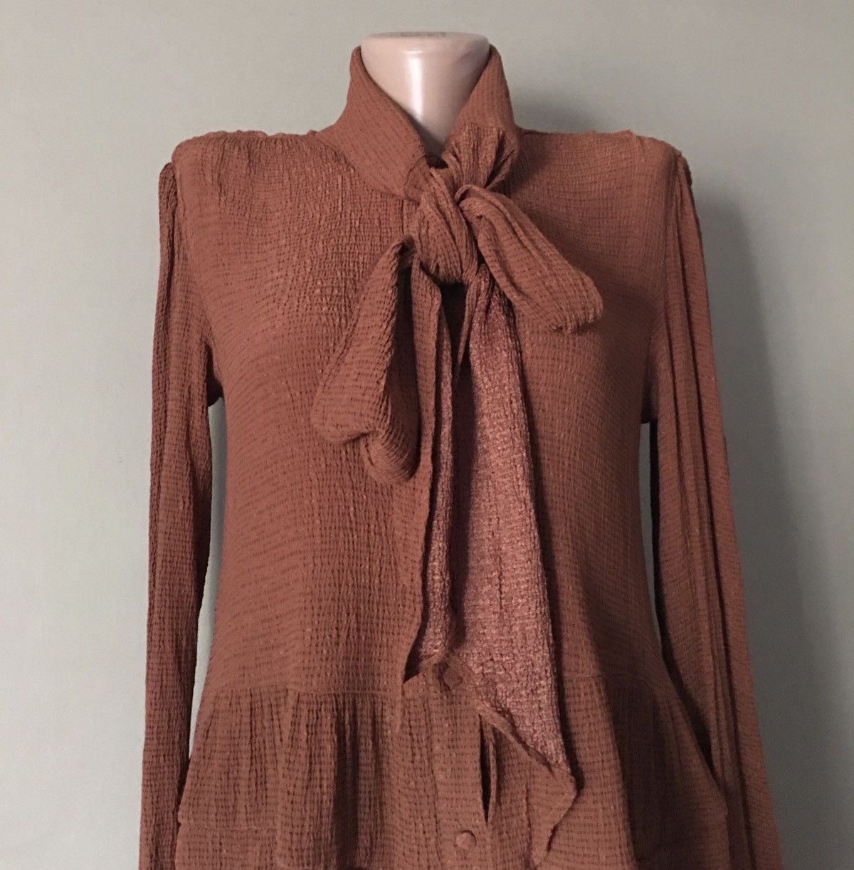 Sezane Sezane Hazelnut Brown Selena Dress Size FR 36 Size S / US 4 / IT 40 - 6 Thumbnail