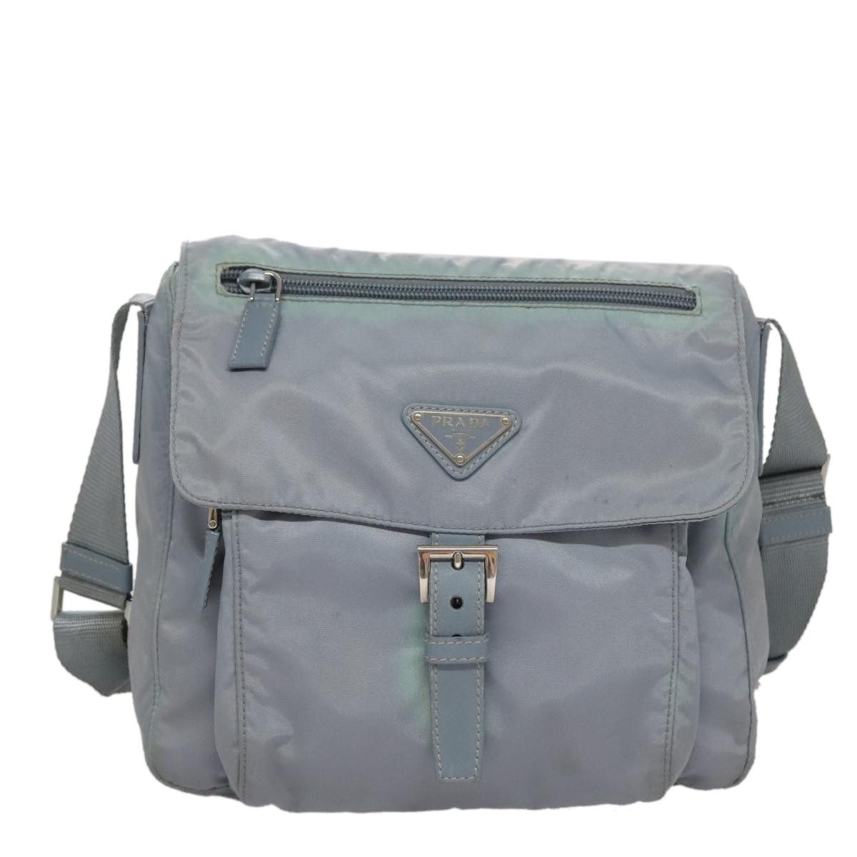 Prada Re-Nylon Blue Synthetic Shoulder Bag (Pre-Owned) Size ONE SIZE - 1 Thumbnail