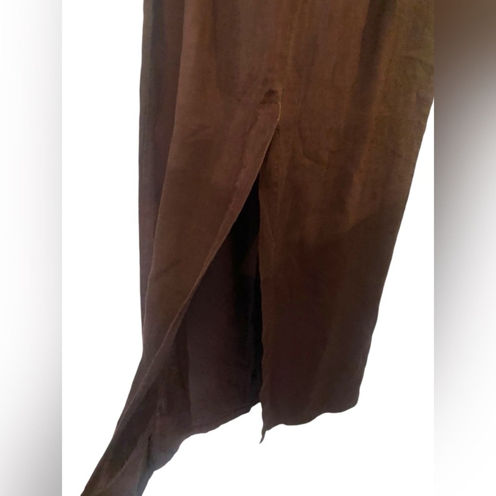 REVOLVE 120% Linol inen midi skirt 40 Brown Size 25" / US 0 / IT 36 - 3 Thumbnail