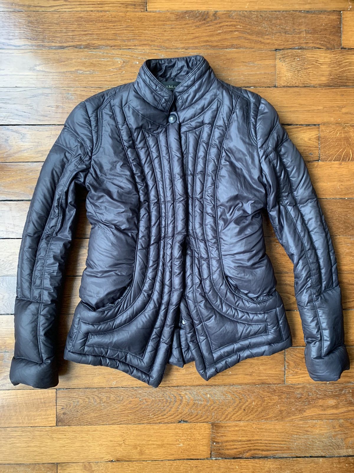 image of Ermanno Scervino Dark Blue Puffer in Navy, Women's (Size Large)