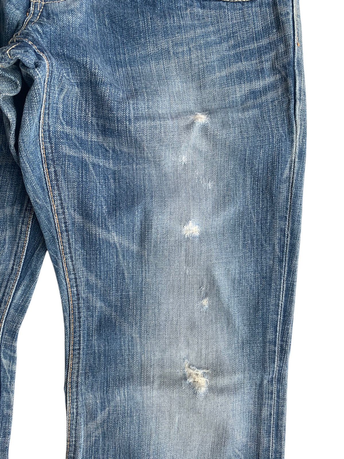 Edwin × Kapital × Vintage FLARE EDWIN 503 FADED PUNK STYLE DISTRESSED DENIM☠️🎌 Size US 30 / EU 46 - 14 Thumbnail