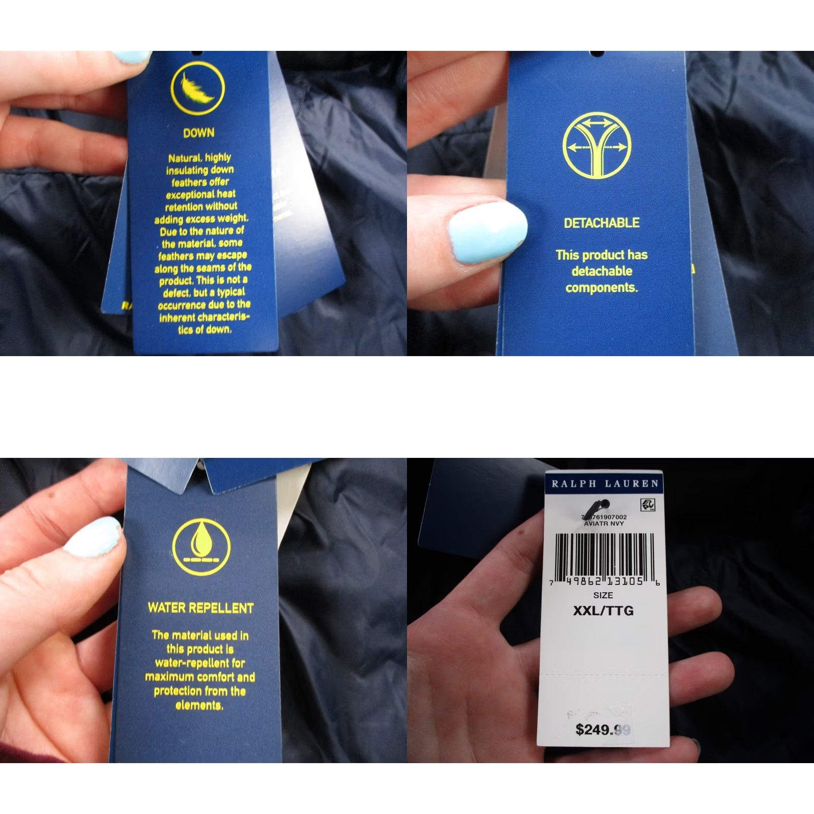Polo Ralph Lauren Polo Ralph Lauren Jacket Men 2XL Blue Duck Down Quilted Puffer Coat Outdoors NEW Size US XXL / EU 58 / 5 - 8 Thumbnail
