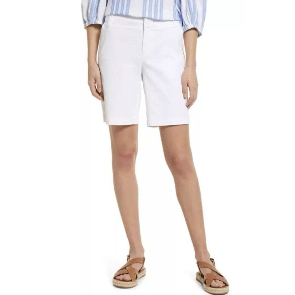 Nordstrom CASLON Women's 9" Stretch Cotton Twill Shorts - Size 0.T Size 25" / US 0 / IT 36 - 1 Thumbnail