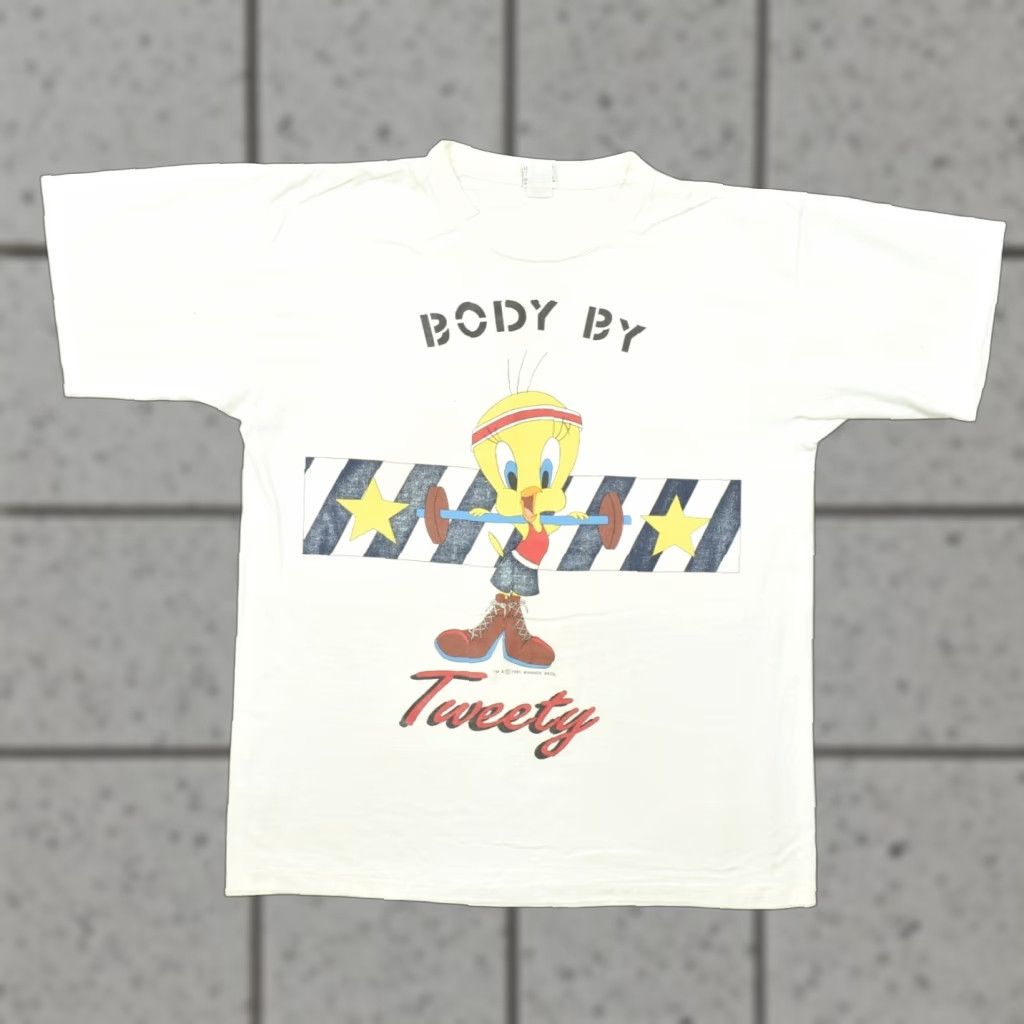 Vintage VINTAGE 1994 Looney Tunes Tweety Bird Body Tweety Graphic T-Shirt White One Size SS Size US M / EU 48-50 / 2 - 1 Thumbnail