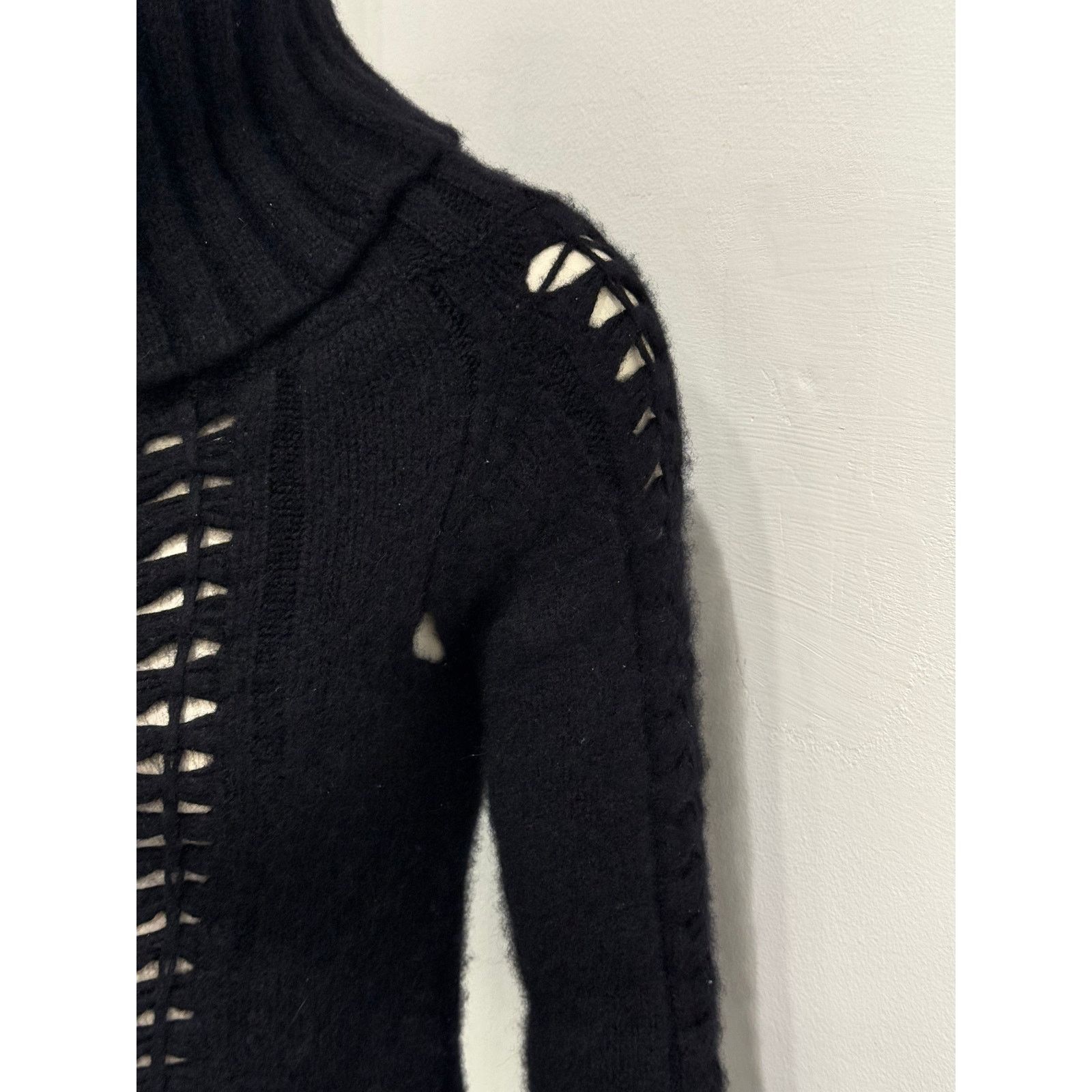 Versace 2000s Gianni Versace exaggerated high neck cropped knit Size S / US 4 / IT 40 - 5 Thumbnail