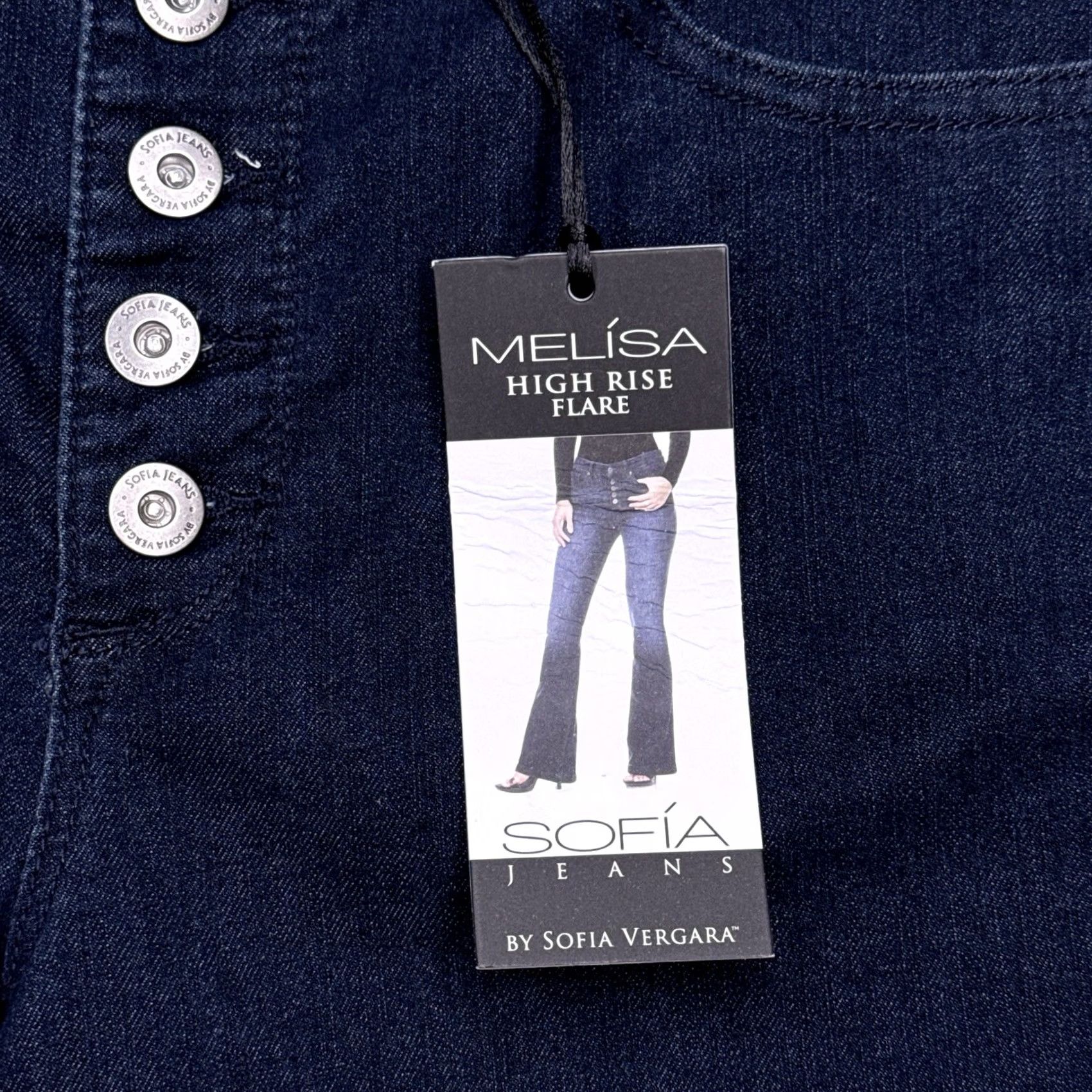 Vintage Sofia Jeans High Rise Flare Stretch New 10 Womens Size 32" / US 10 / IT 46 - 6 Thumbnail