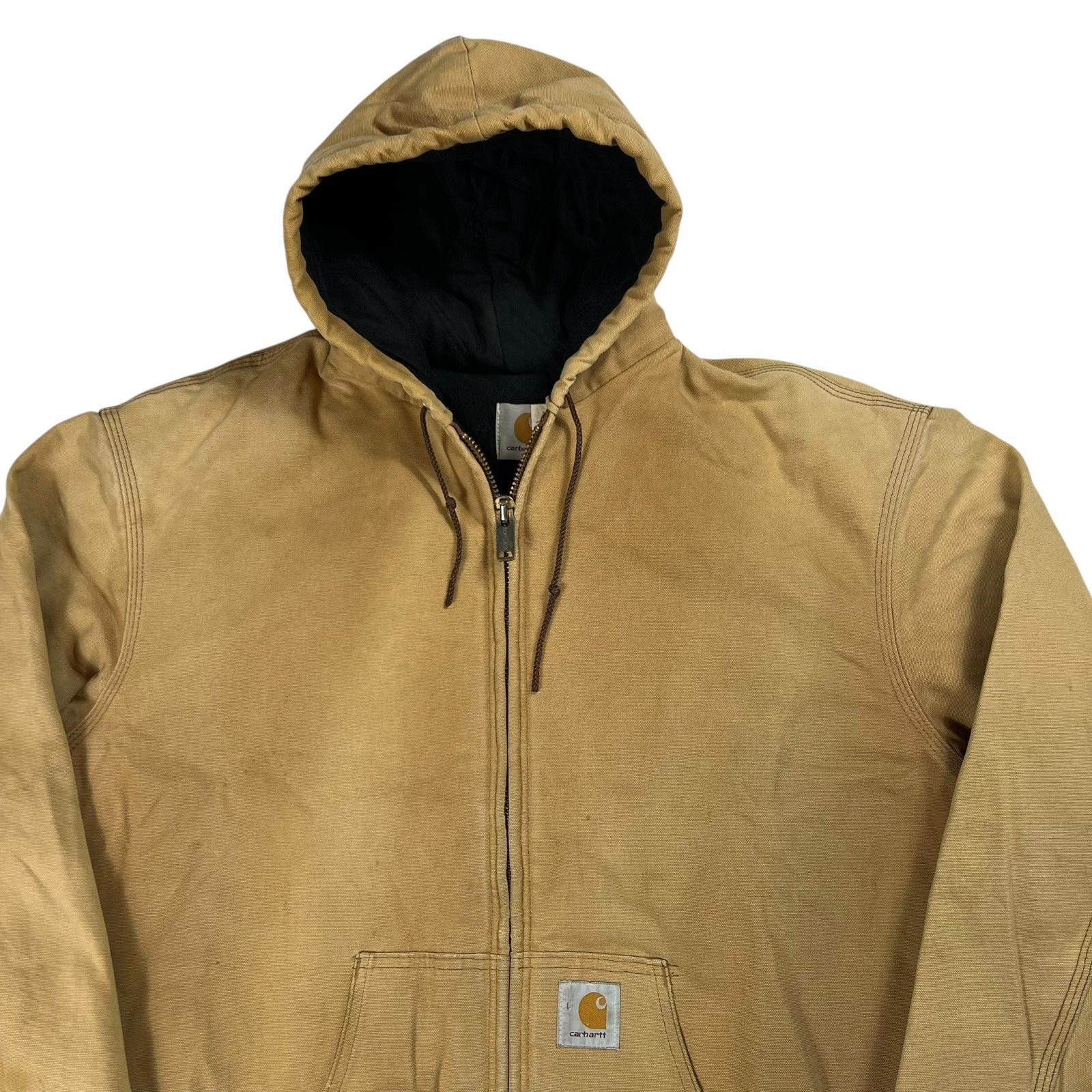 Carhartt × Vintage Vintage 80s Carhartt lined faded zip up hoodie jacket (XXL) Size US XXL / EU 58 / 5 - 2 Thumbnail