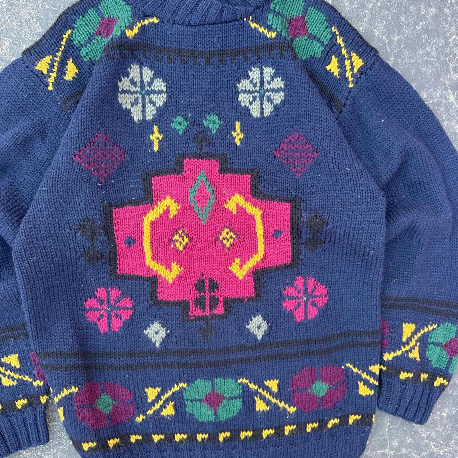 Vintage Vintage 90s Wool Grandma Knit Sweater Size Medium Size M / US 6-8 / IT 42-44 - 3 Thumbnail